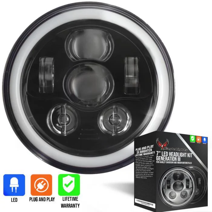 Eagle Lights 7" LED Headlight Kit for Triumph T100 and T120 Models - Image 16