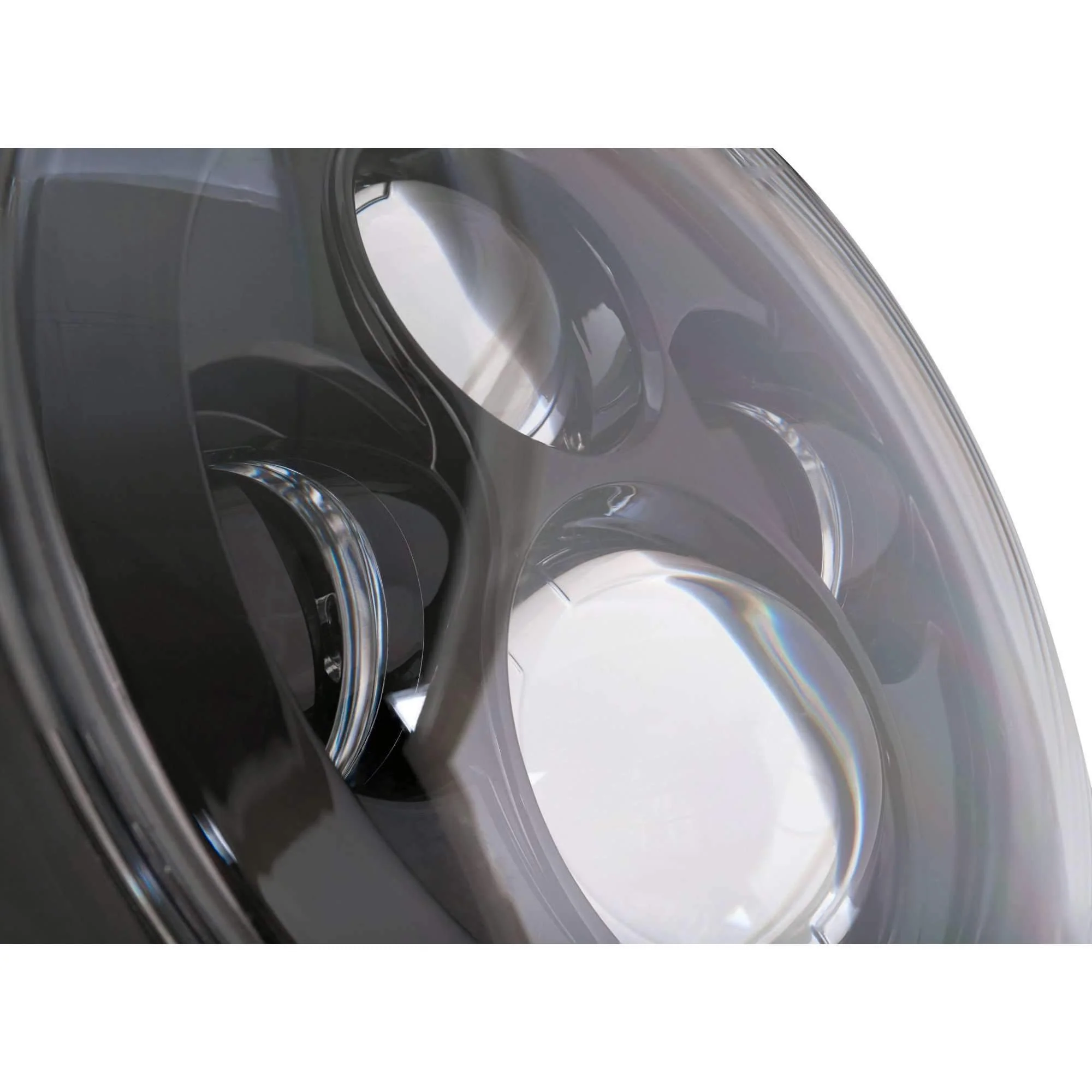 Eagle Lights 7" Round Black LED Projector Headlights (Pair) for Jeep Wrangler CJ JK TJ 97-2017 with Pair of Anti Flicker Harnesses - Image 7