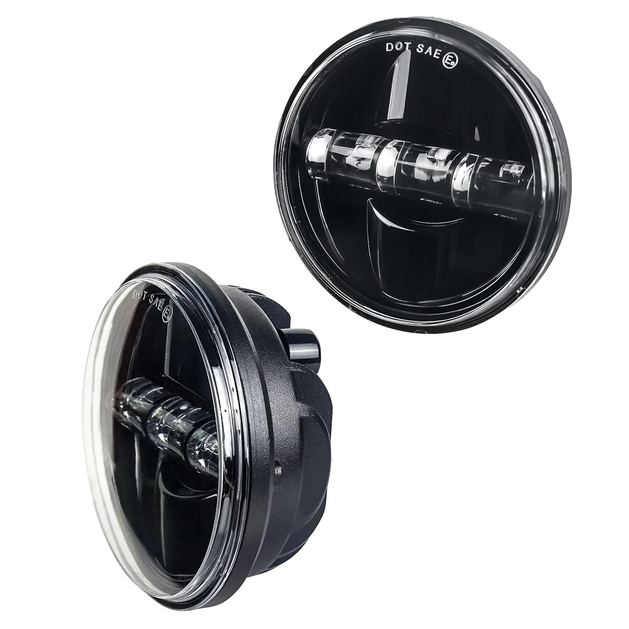 Eagle Lights 7" LED Headlight and 4.5" LED Passing Light Kit for Harley-Davidson® and Indian® Motorcycles - Generation III / Black - Image 10