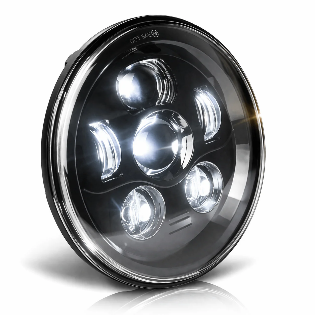 Eagle Lights 7" LED Headlight Kit for Harley-Davidson® and Indian® Motorcycles - Generation III / Black - Image 7