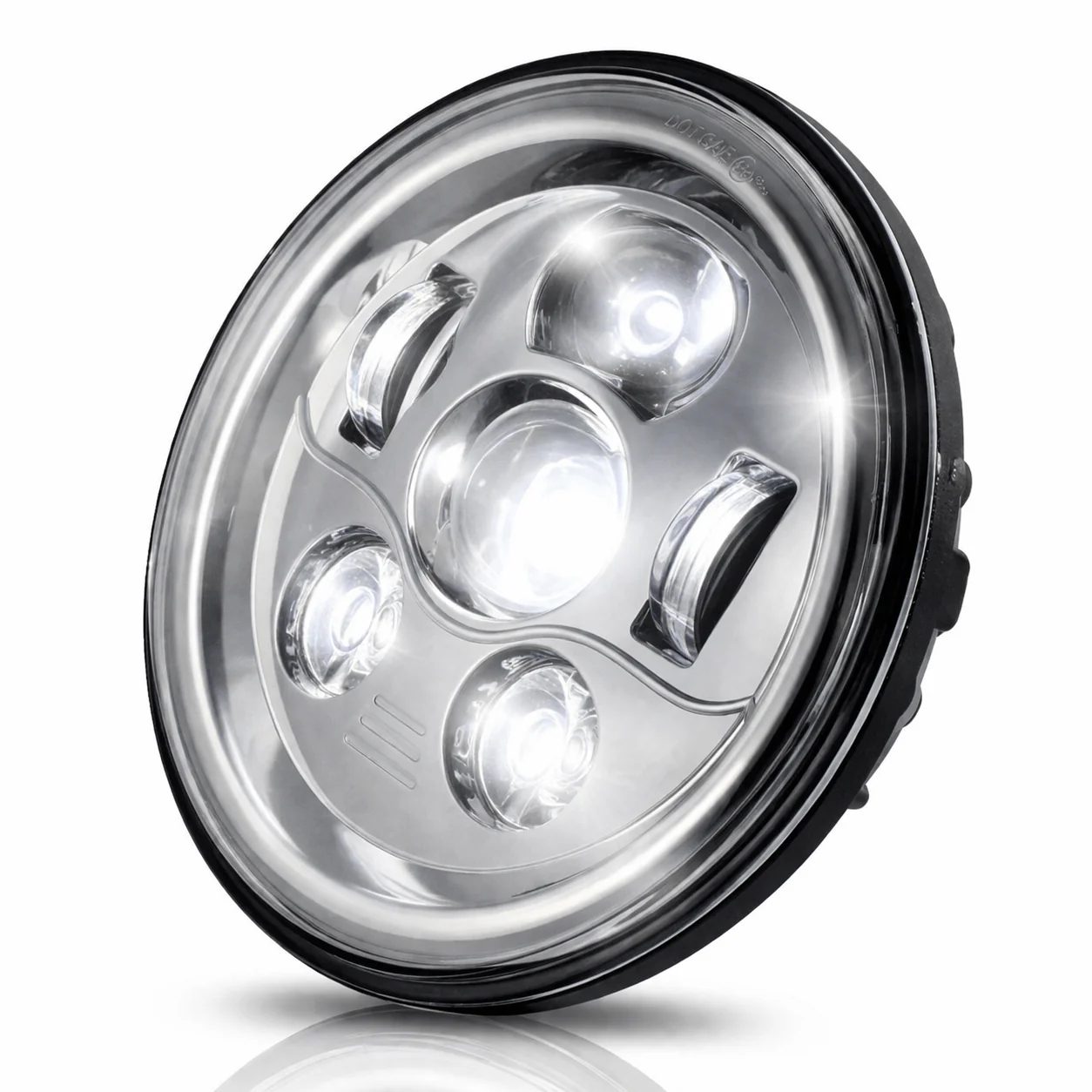 Eagle Lights 7" LED Headlight Kit for Harley-Davidson® and Indian® Motorcycles - Generation III / Chrome - Image 7