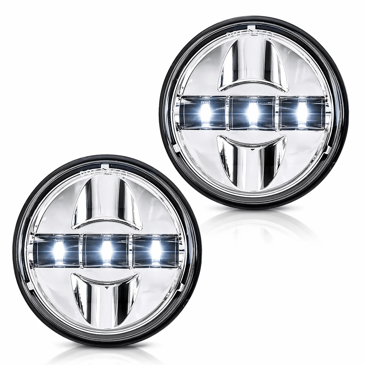 Eagle Lights 7" LED Headlight and 4.5" LED Passing Light Kit for Harley-Davidson® and Indian® Motorcycles - Generation III / Chrome - Image 8