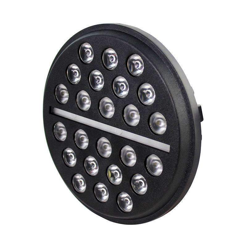Eagle Lights 7" SLIM LINE Multi LED Projection Headlight - Black - Fits All 7" Harley-Davidson® and Indian® Headlight Buckets - Image 20