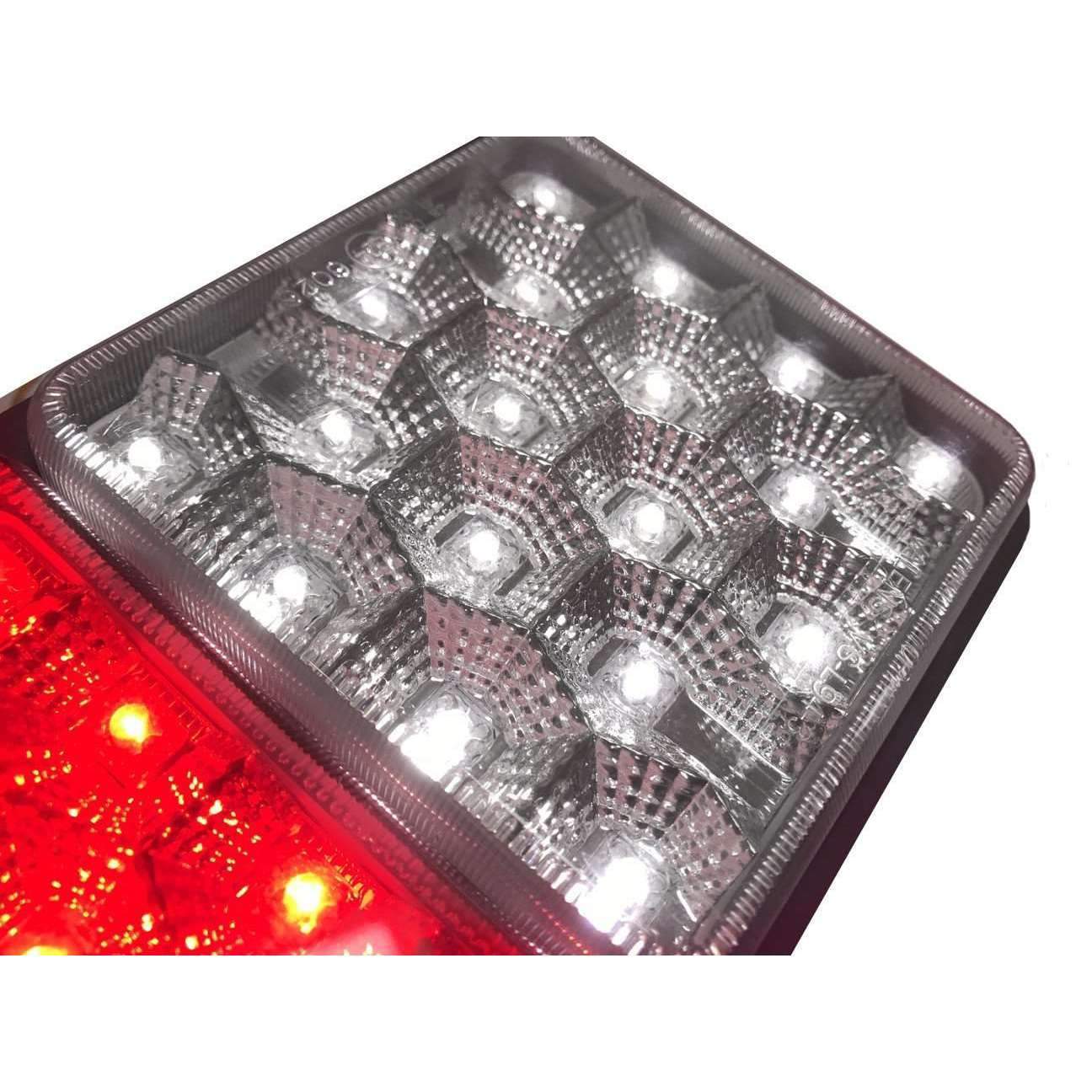 Eagle Lights 8002 LED Module - Generation II Rubbolite Universal Rear Lamp Replacement 12V / 24V 4" x 4" Lenses- Left / Right - Double Pack - Image 8