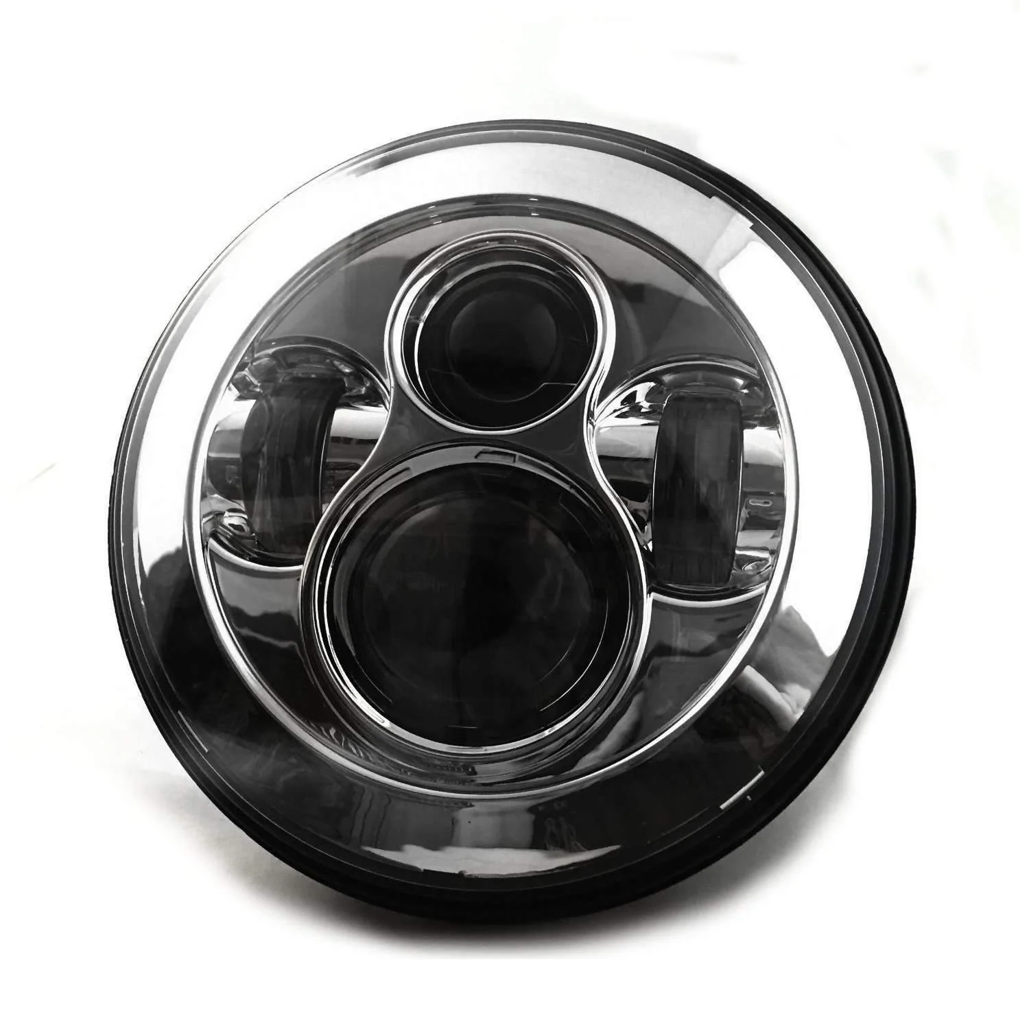 Eagle Lights 8700 7" Round Chrome Jeep Wrangler LED Projection Headlight Kit with Anti-flicker Harnesses - Image 4