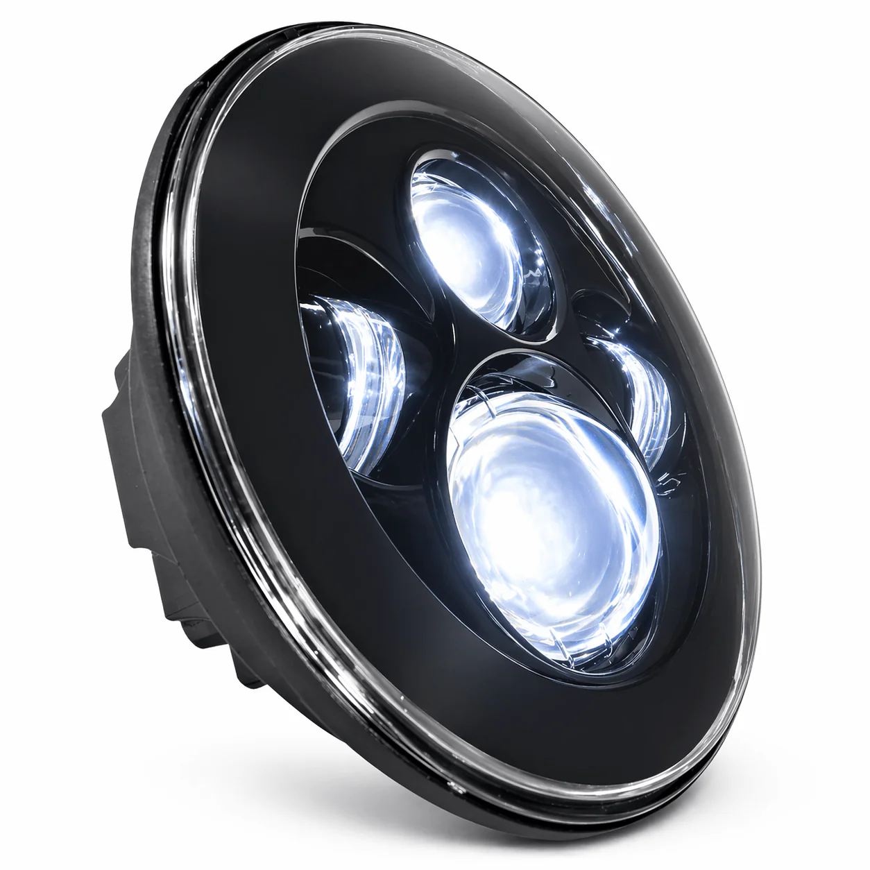 Eagle Lights 7" LED Headlight and 4.5" LED Passing Light Kit for Harley-Davidson® and Indian® Motorcycles - Generation I / Black - Image 8