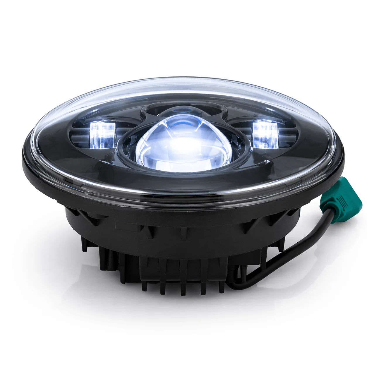 Eagle Lights 7" LED Headlight and 4.5" LED Passing Light Kit for Harley-Davidson® and Indian® Motorcycles - Generation I / Black - Image 9