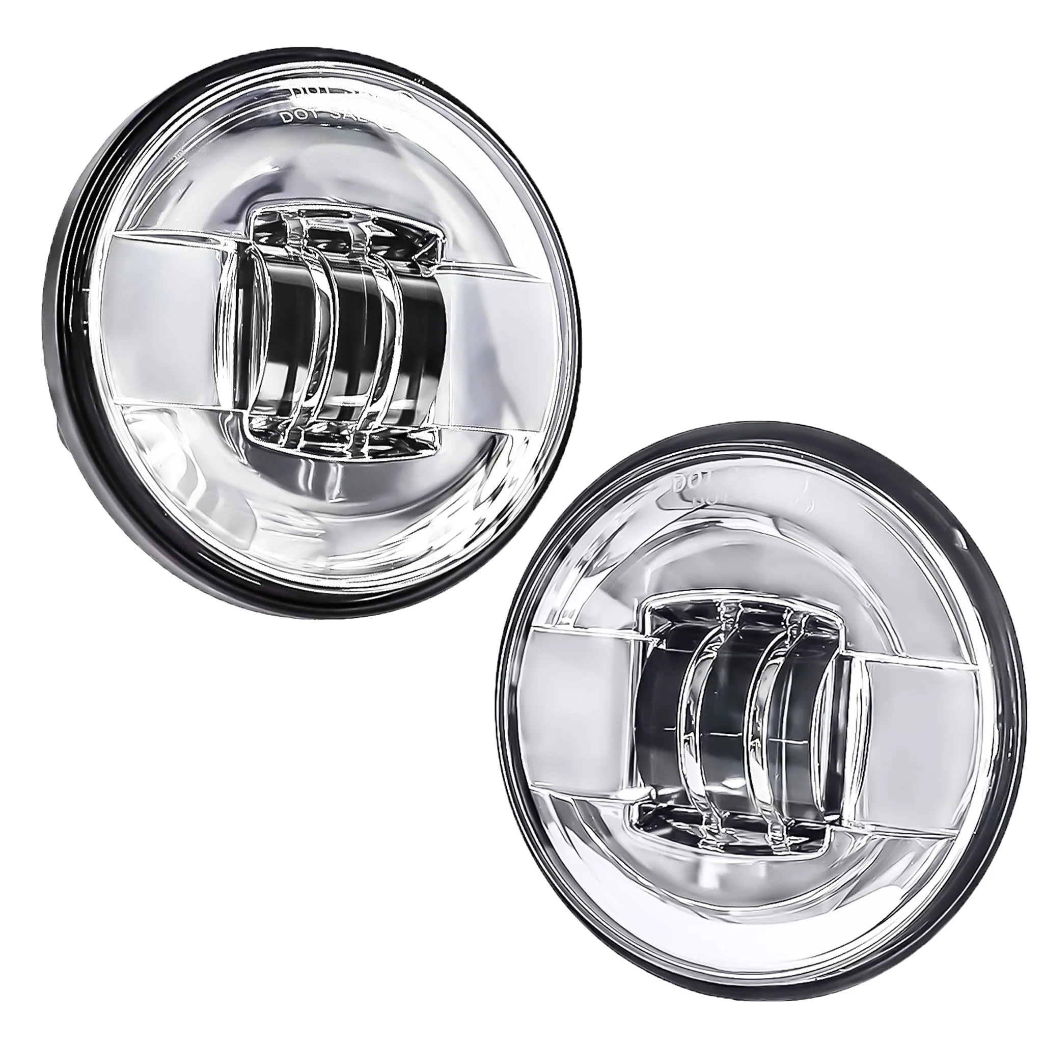 Eagle Lights 7" LED Headlight and 4.5" LED Passing Light Kit for Harley-Davidson® and Indian® Motorcycles - Generation II / Chrome - Image 9