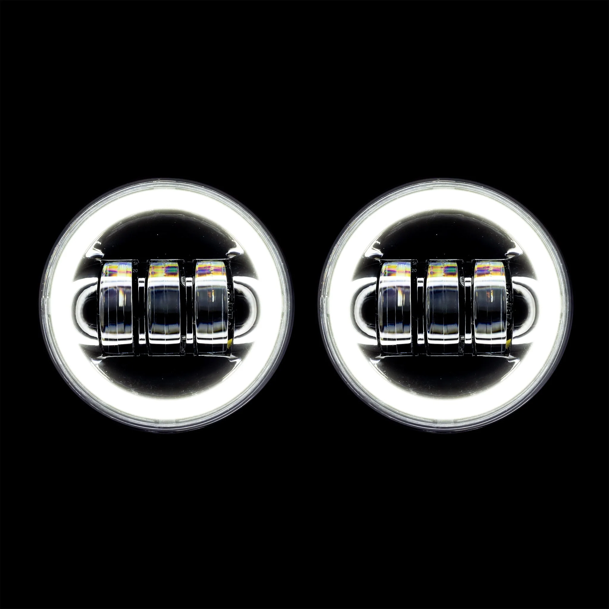 Eagle Lights 4.5" LED Passing Lamps with Halo DRL Rings – High Output Auxiliary Lights for Harley-Davidson® & Indian® Motorcycles - Image 6
