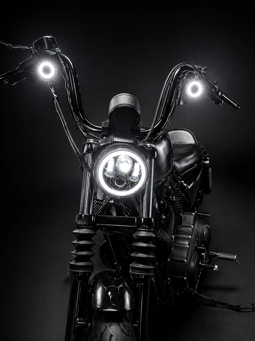 Eagle Lights 2” Front LED Turn Signal with Halo Running Light Kit for Harley-Davidson® - White Halo Ring / Amber Turn Signal / 1157 Base - Image 6