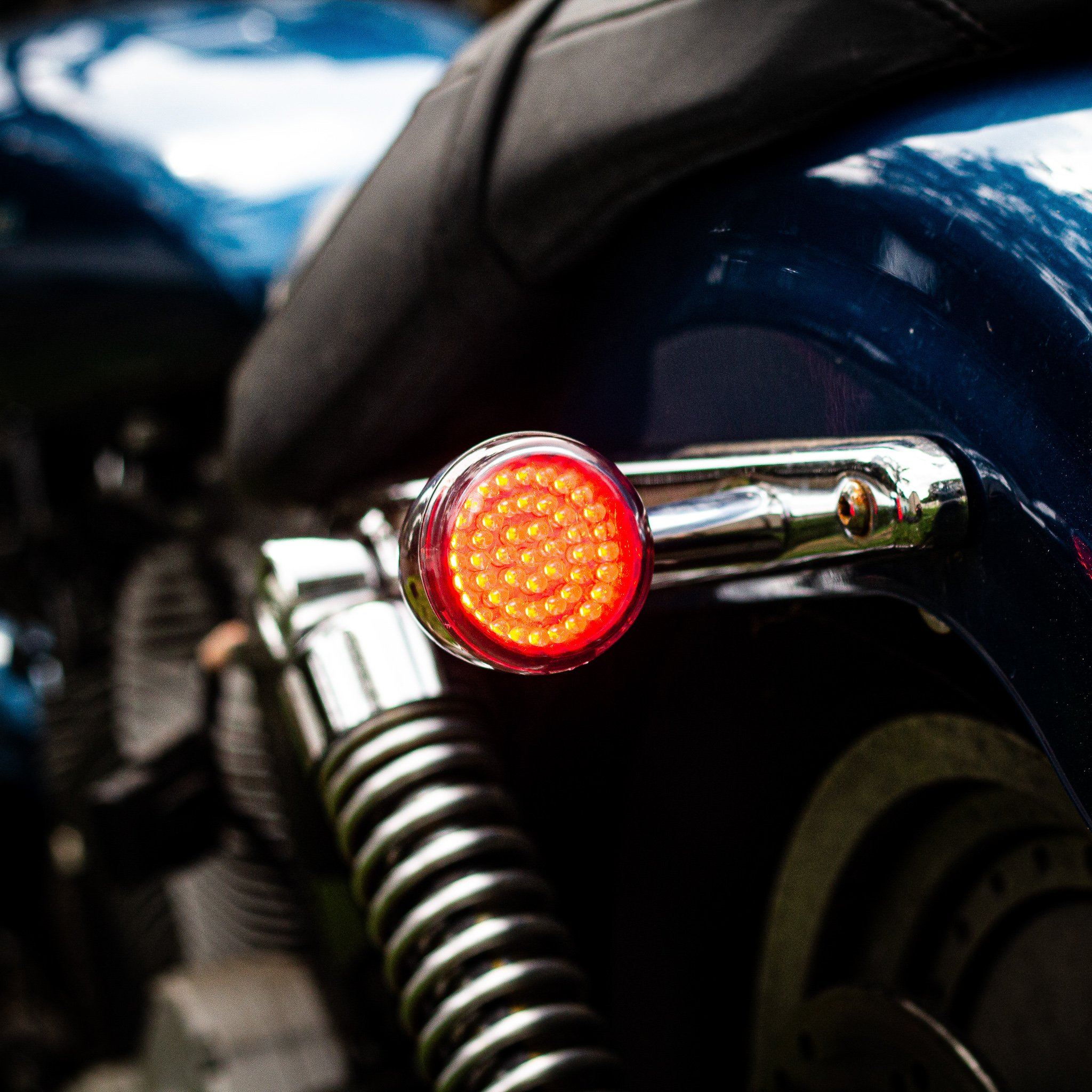 Eagle Lights 2" Rear LED Turn Signals for Harley-Davidson® Motorcycles- Generation I / 1156 Base / Red - Image 10