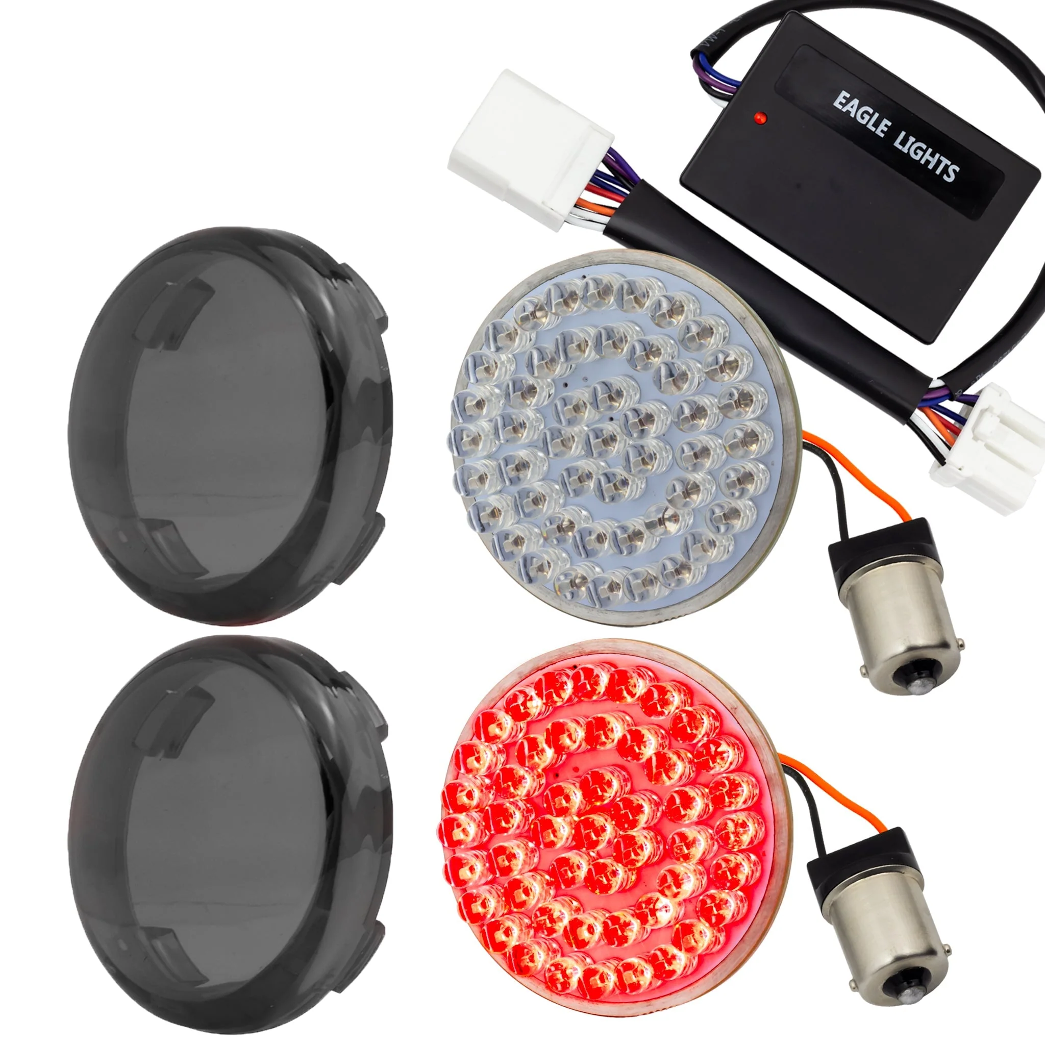 Eagle Lights 2" Rear LED Turn Signals for Harley-Davidson® Motorcycles- Generation I / 1156 Base / Red - Image 21