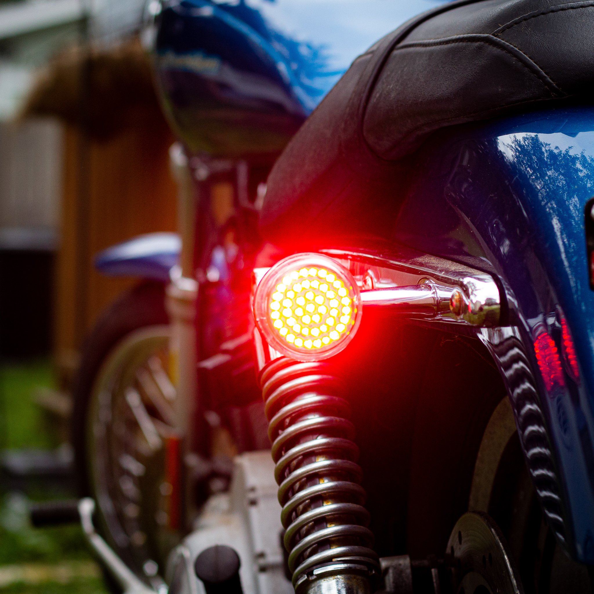 Eagle Lights 2" Rear LED Turn Signals for Harley-Davidson® Motorcycles- Generation I / 1156 Base / Red - Image 4