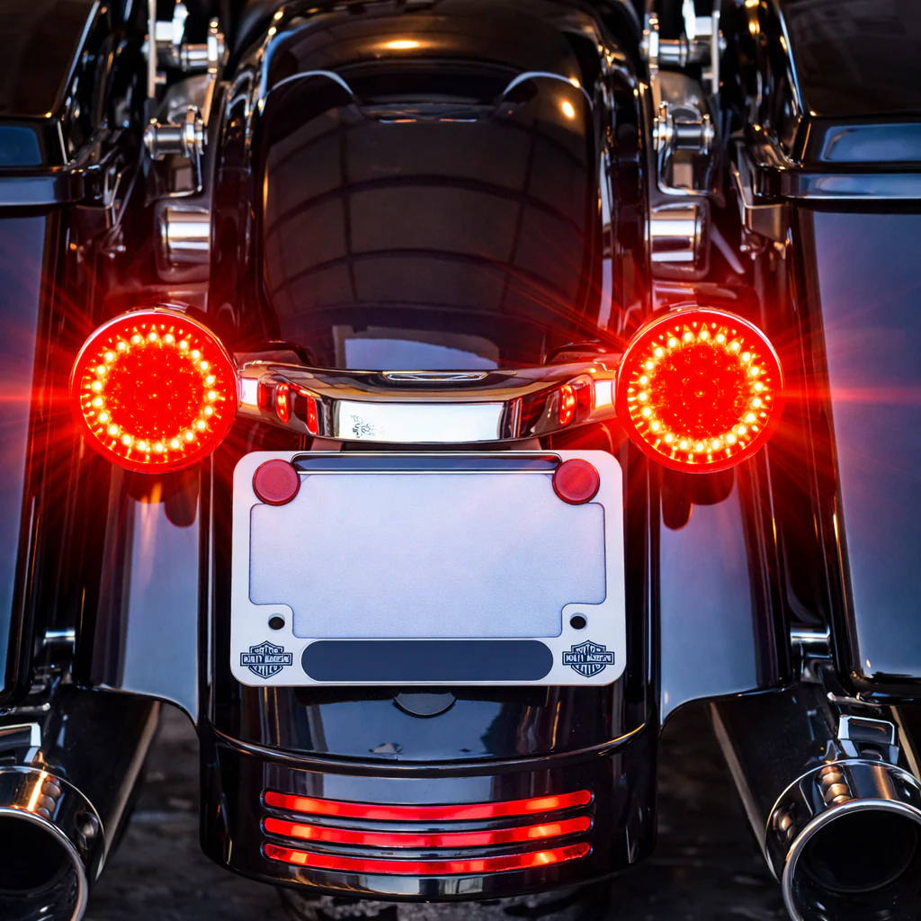Eagle Lights 2" Rear LED Turn Signals, Running and Brake Lights for Harley-Davidson® Motorcycles- Generation I / 1157 Base / Red - Image 6