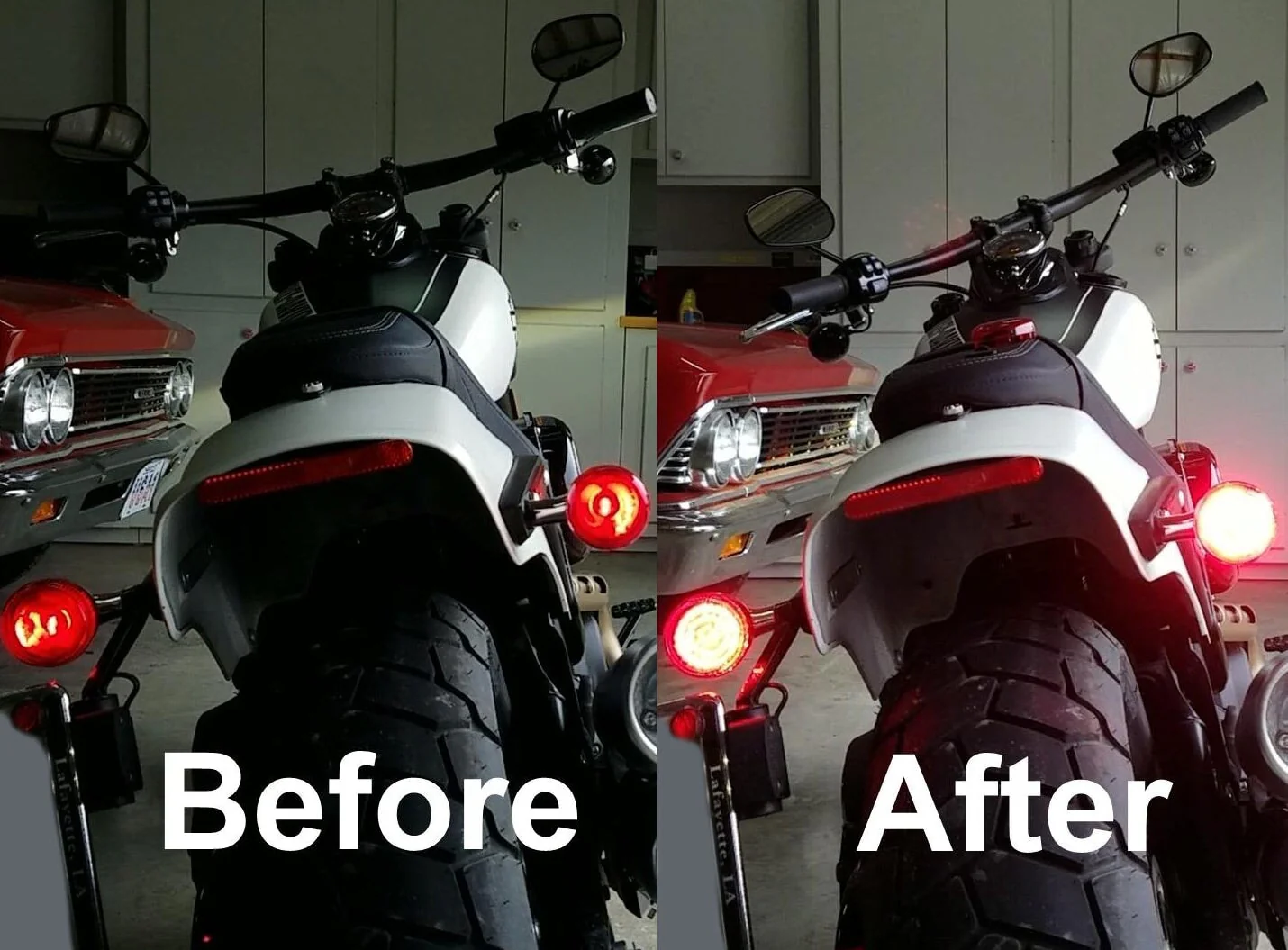 Eagle Lights 2" Rear LED Turn Signals, Running and Brake Lights for Harley-Davidson® Motorcycles- Generation I / 1157 Base / Red - Image 8