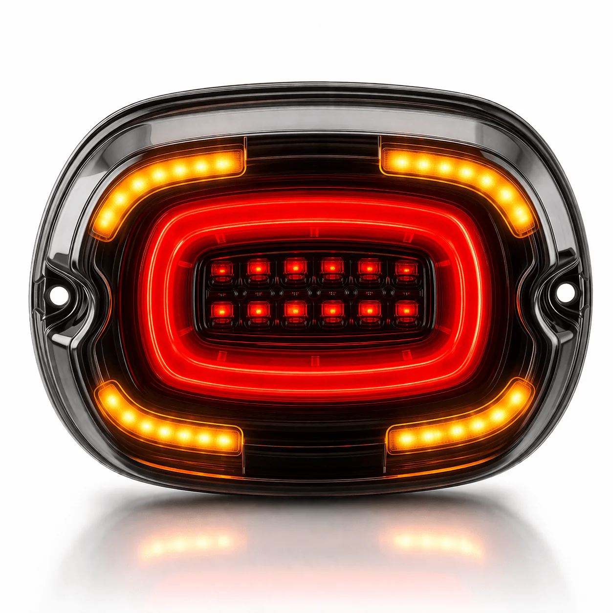 Eagle Lights HALOS Layback LED Tail Light with Turn Signals for Harley-Davidson® Motorcycles - Image 3