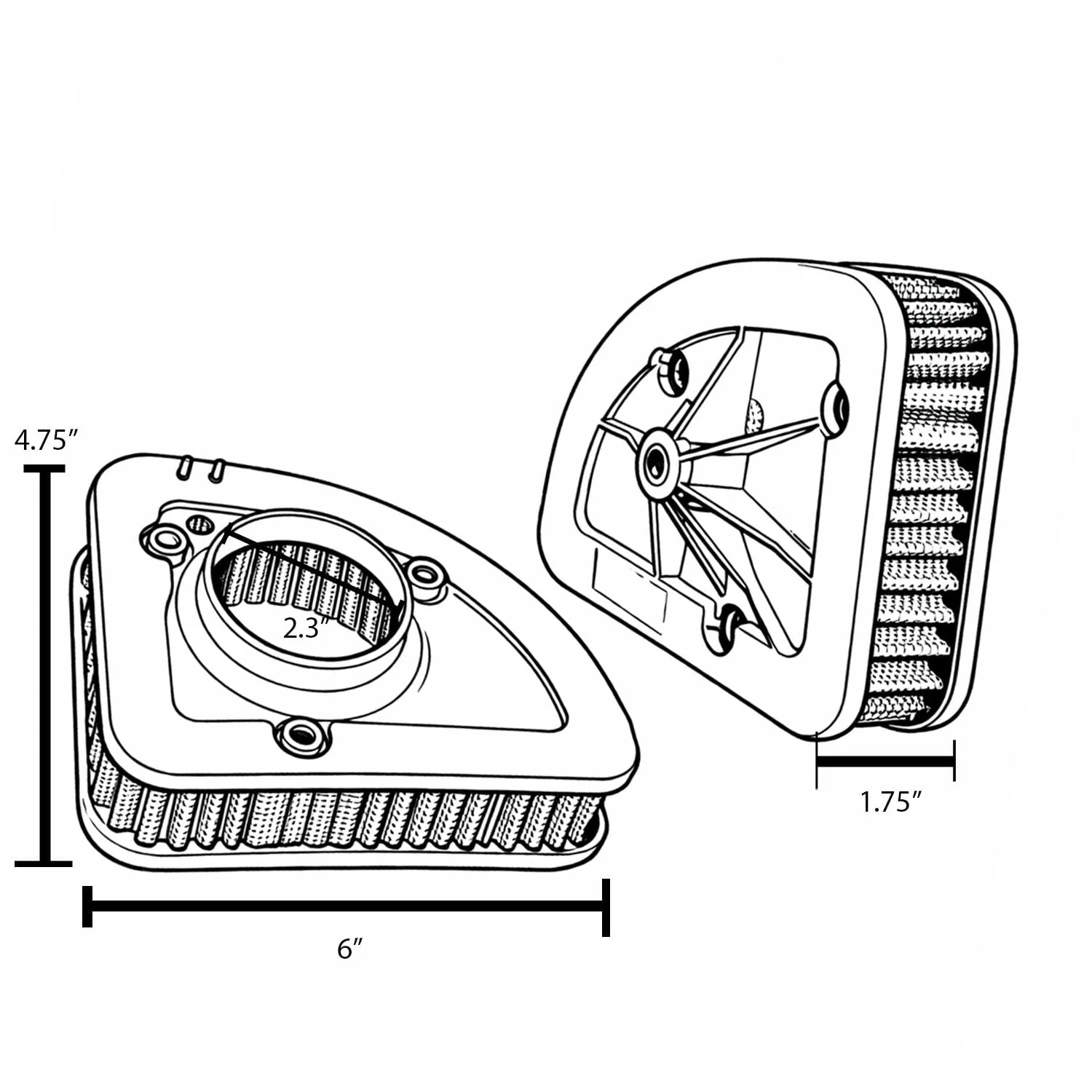 Eagle Lights AIRSHIELD™ High-Flow Washable Air Filter — Red | Harley-Davidson® M8 Touring 107 (2017–2026) - Image 5