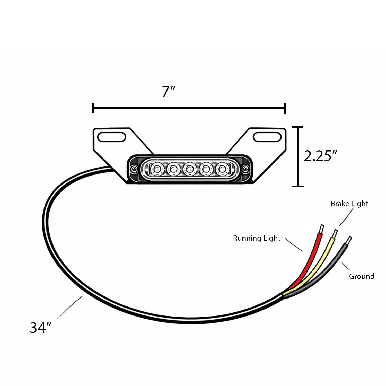 Eagle Lights Auxiliary License Plate Running and Strobing Brake Light - Image 5