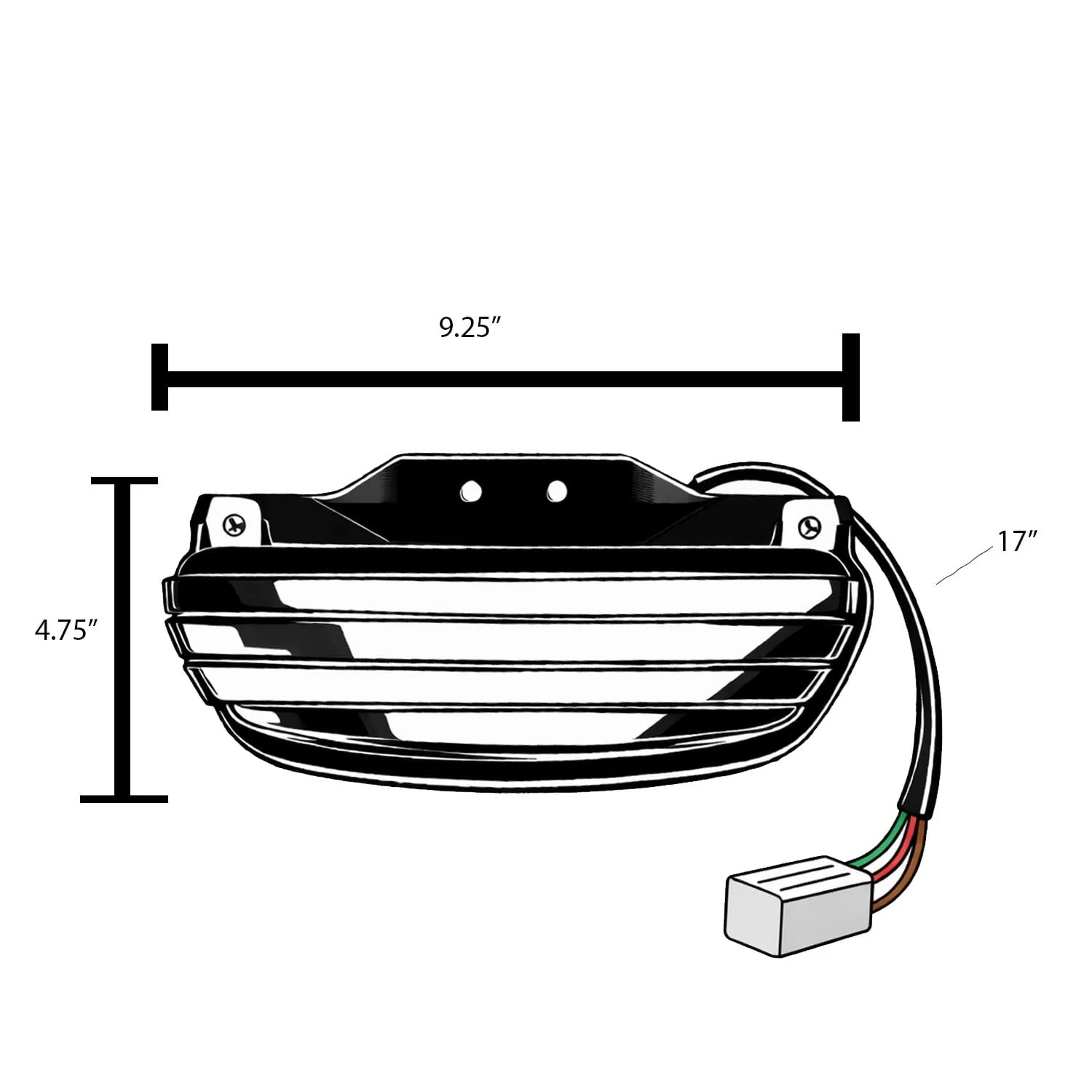 Eagle Lights Bobtail Tri-Bar LED Tail Light For '08 - 2013 Harley-Davidson® Dyna Fat Bob - Image 4