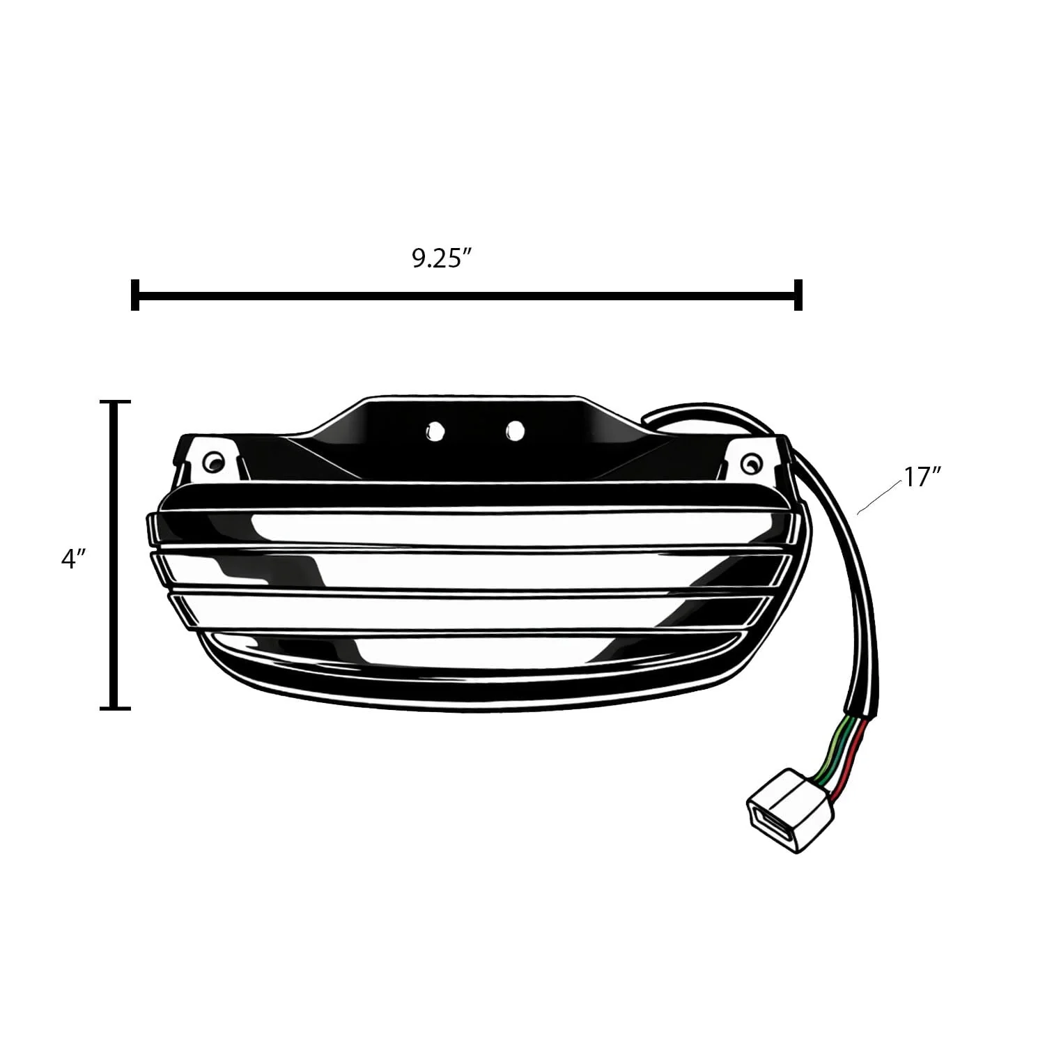 Eagle Lights Bobtail Tri-Bar LED Tail Light For Harley-Davidson® '06 - Current Softail FXST, FXSTB, FXSTC, FXSTS and FLSTSB - Image 17