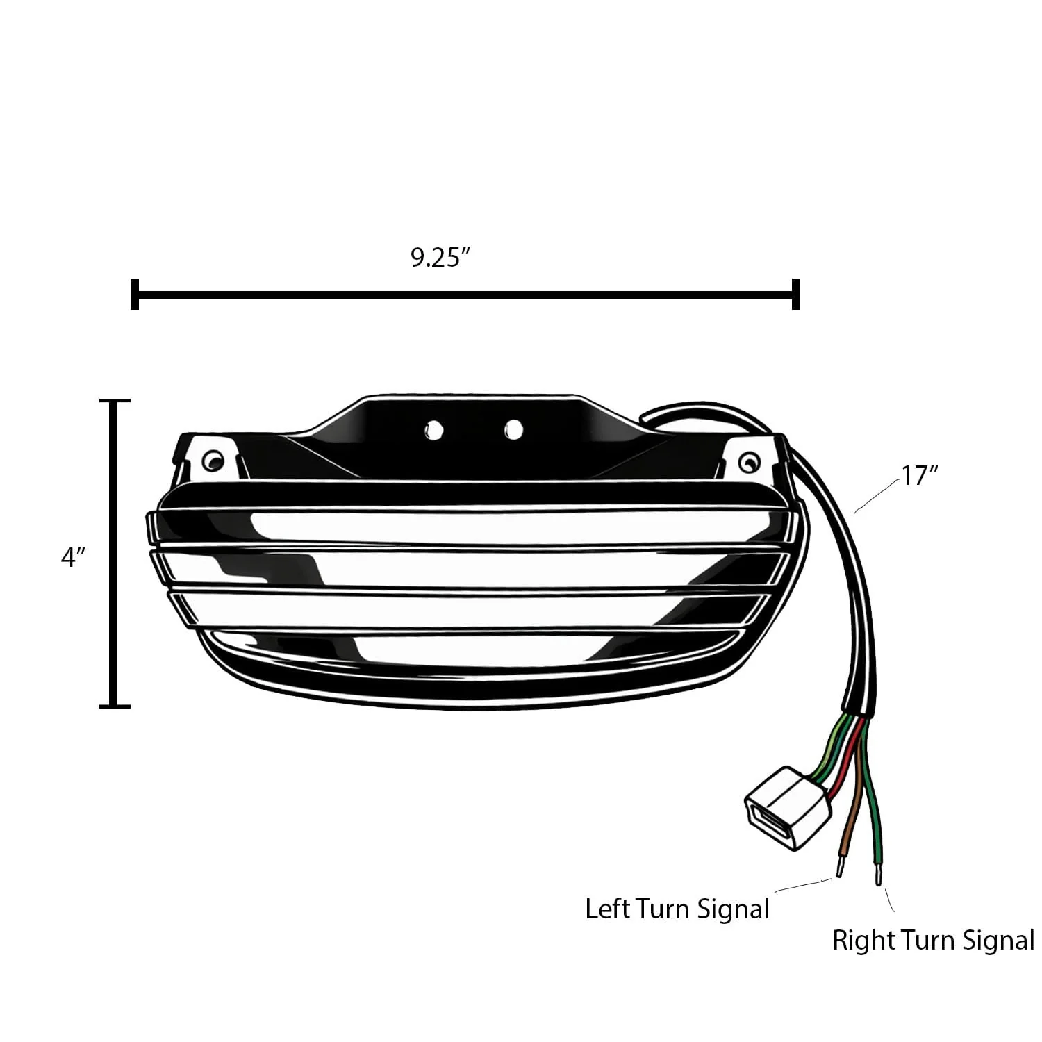 Eagle Lights Bobtail Tri-Bar LED Tail Light with Turn Signals For Harley-Davidson® '06 - Current Softail FXST, FXSTB, FXSTC, FXSTS and FLSTSB - Image 10