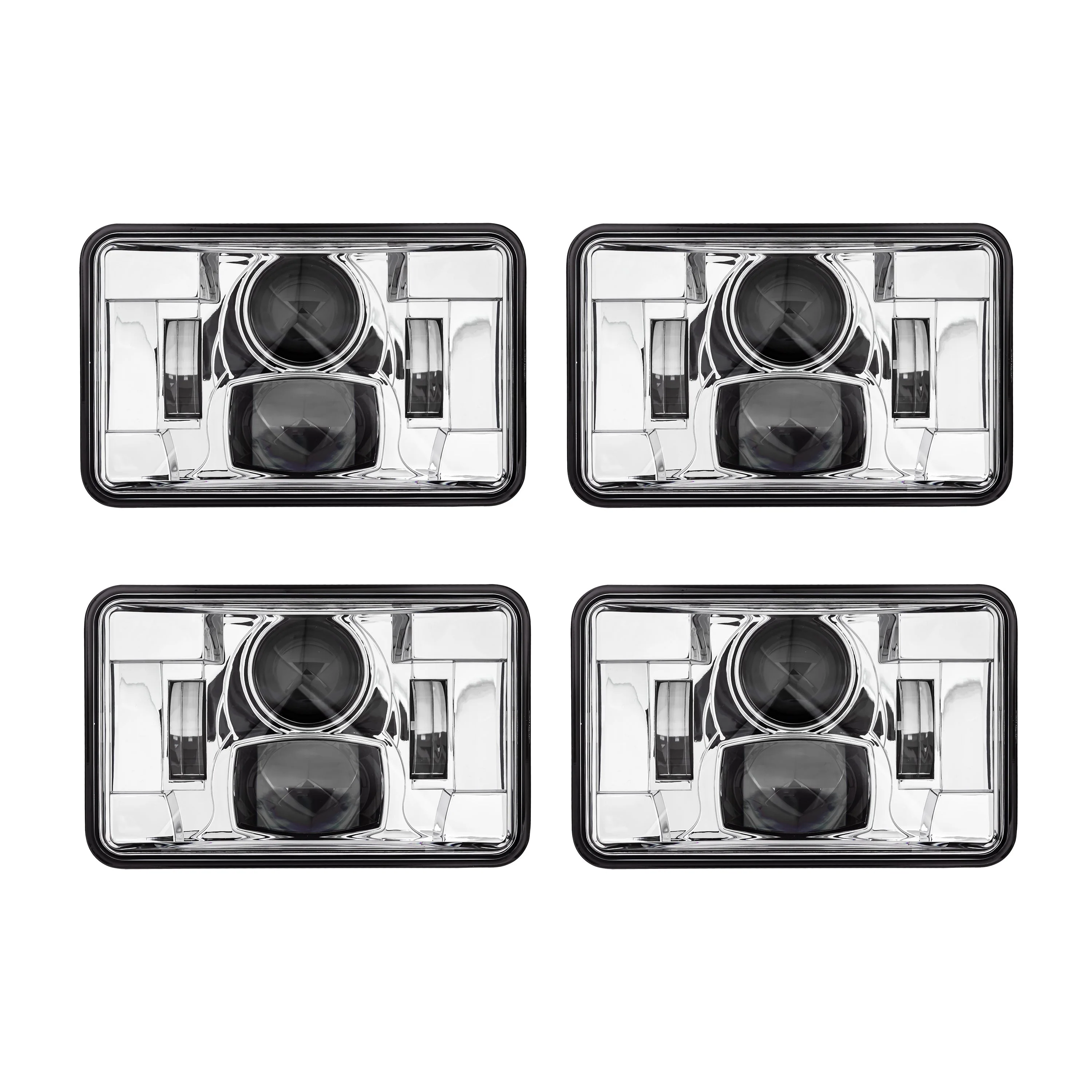 Eagle Lights Chrome 4 x 6 Chrome LED Headlights - Four Pack (Two High Beam / Two Low Beam) - Image 3