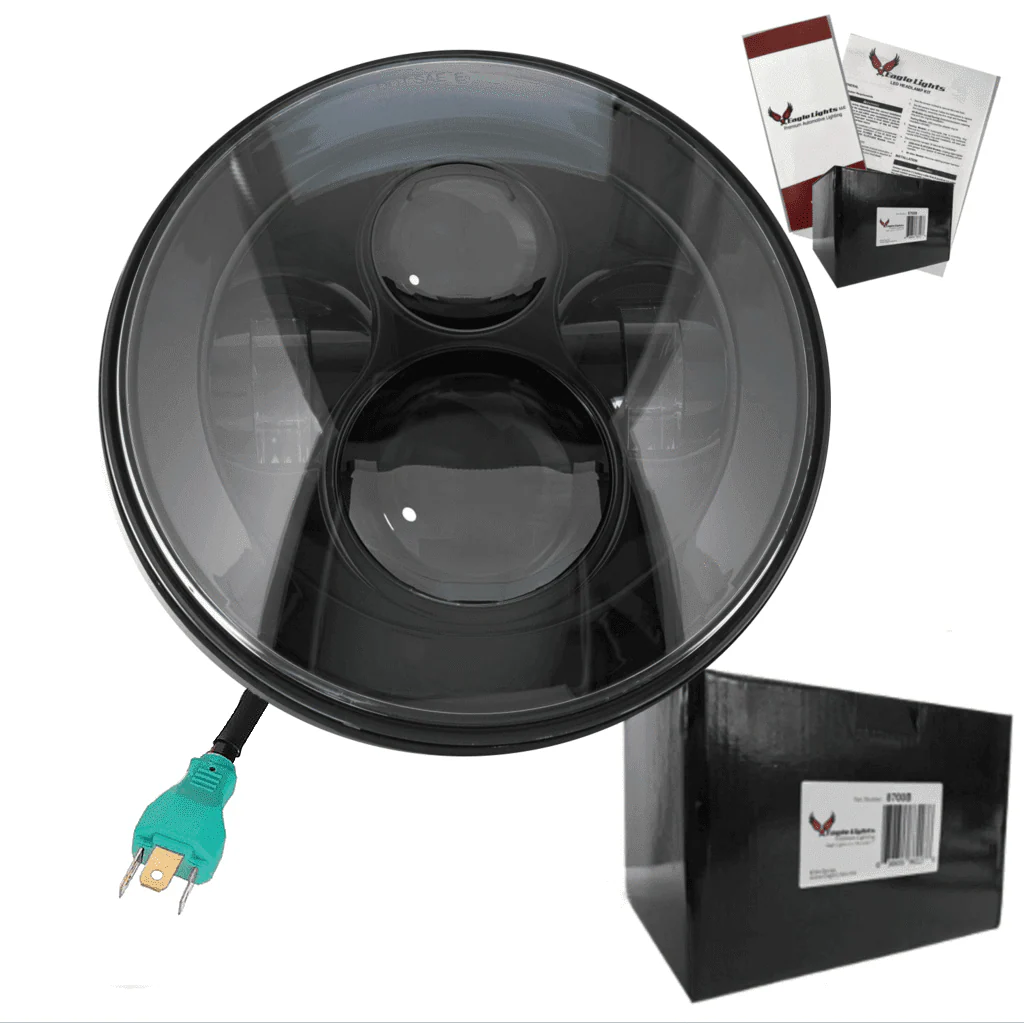 Eagle Lights 7" Round LED Headlight kit for Street Glide, Electra Glide and Harley-Davidson® Models with Radios