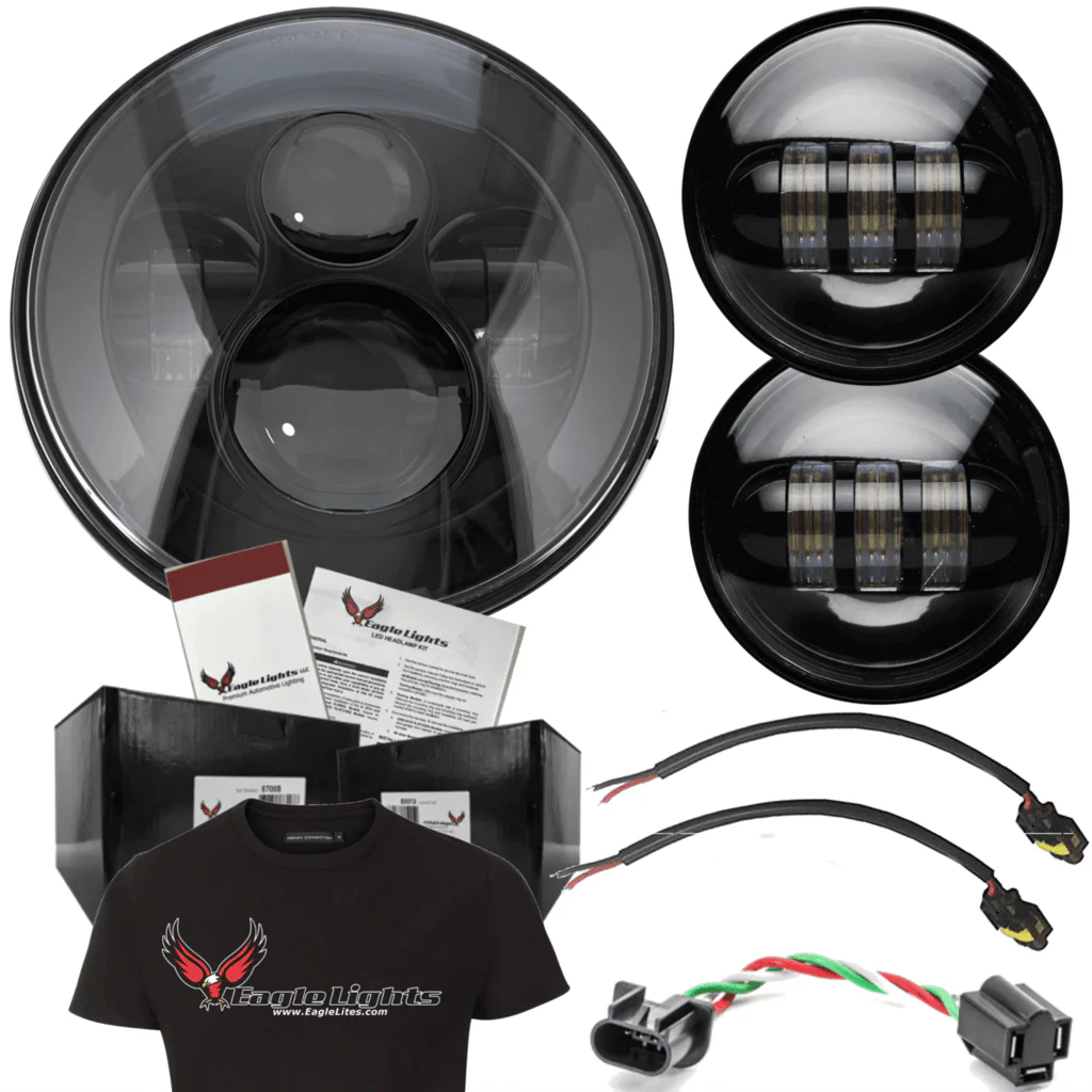Eagle Lights 7" Round LED Headlight kit for Street Glide, Electra Glide and Harley-Davidson® Models with Radios - Image 11