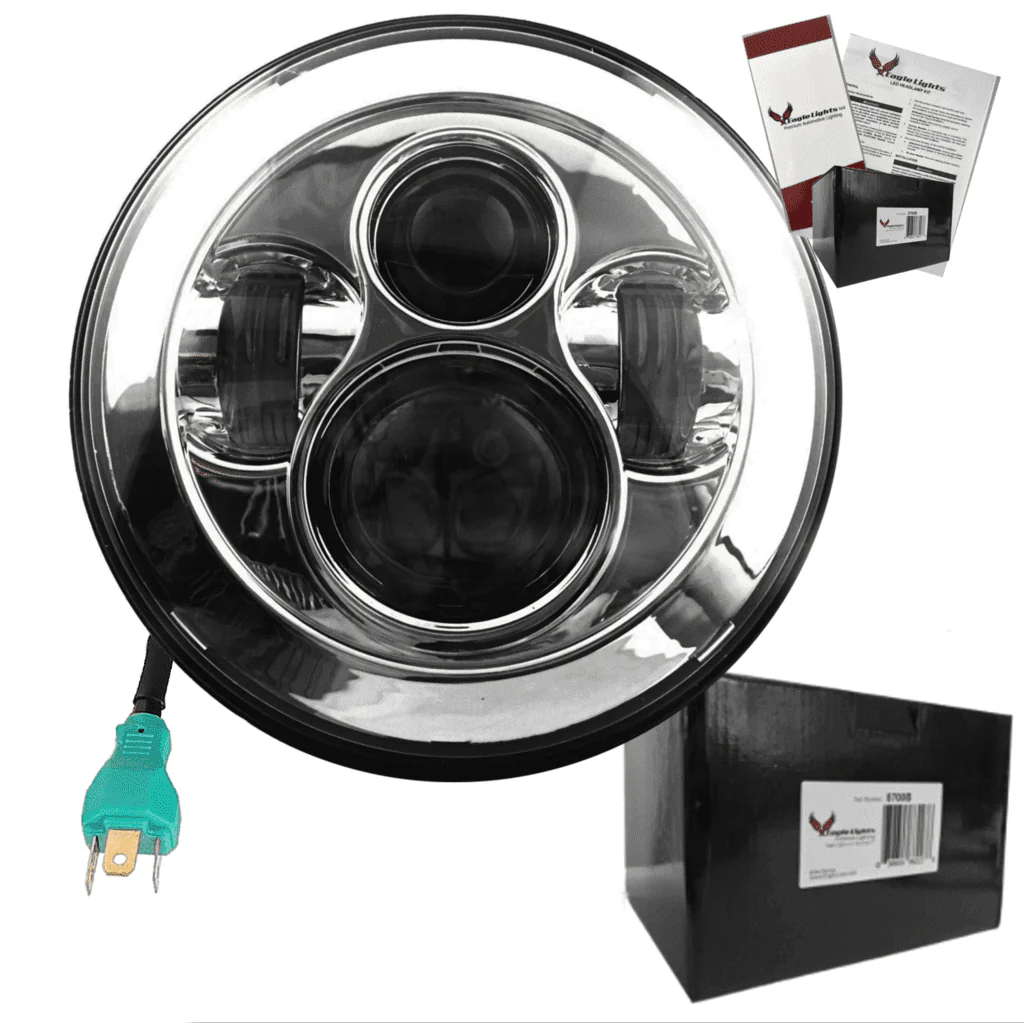 Eagle Lights 7" Round LED Headlight kit for Street Glide, Electra Glide and Harley-Davidson® Models with Radios - Image 12