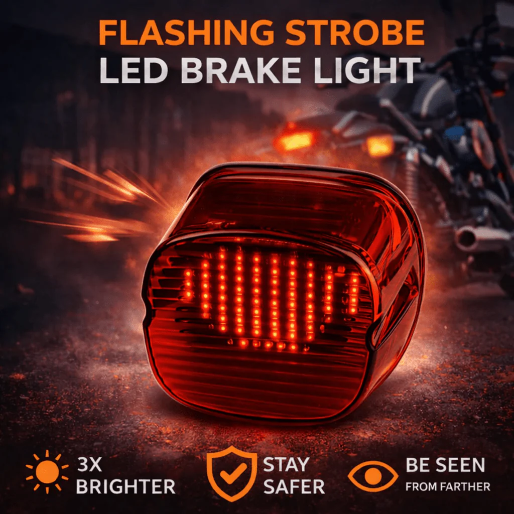 Eagle Lights Flashing Strobe Layback LED Tail Brake Light Kit for Harley-Davidson® - No Window - Image 3
