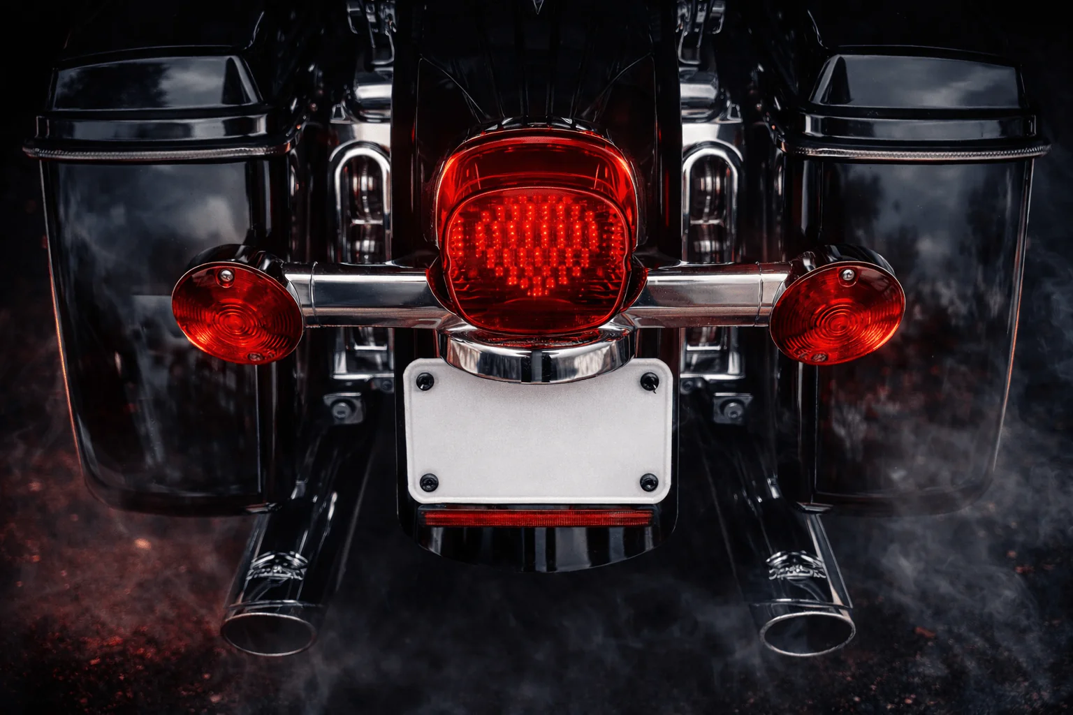 Eagle Lights Flashing Strobe Layback LED Tail Brake Light Kit for Harley-Davidson® - No Window - Image 5