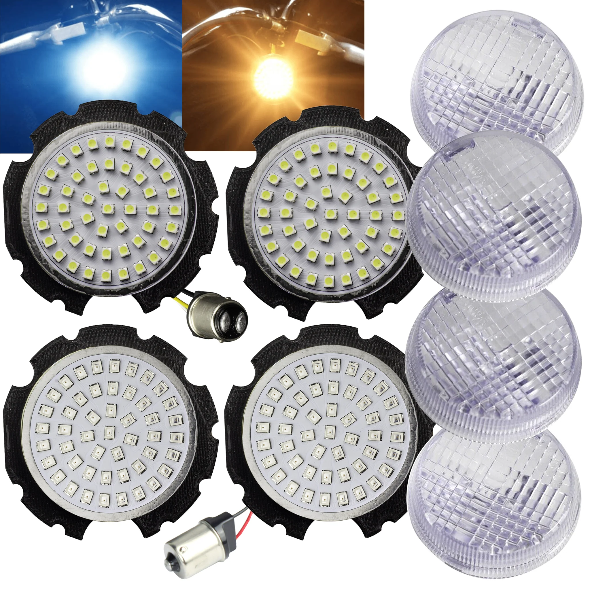 Eagle Lights Generation II Front and Rear LED Turn Signals Kit for Honda VTX - Front 1157 / Rear 1156 / Rear LEDs Amber - Image 8