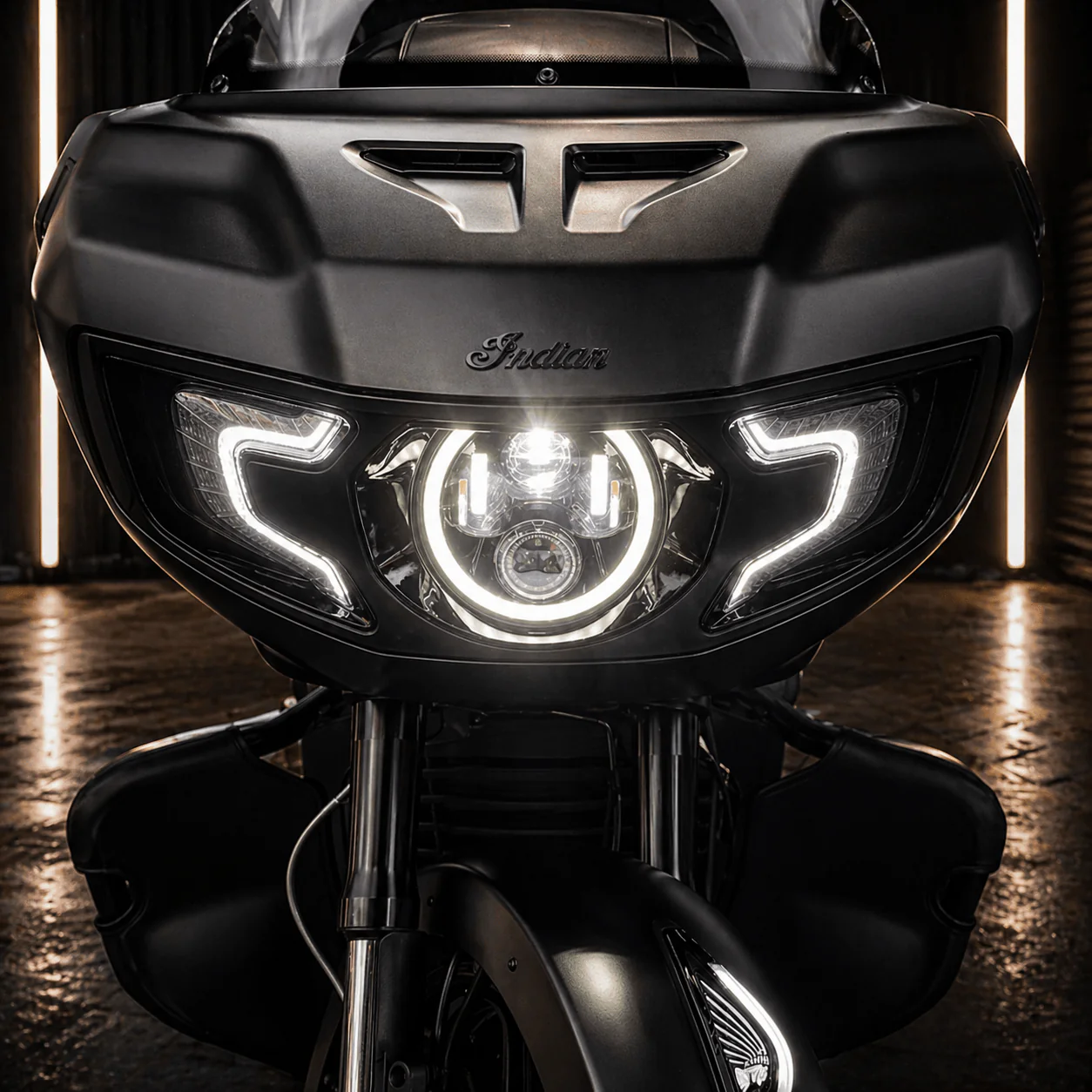 Eagle Lights Generation II Indian® Challenger / Pursuit LED Headlight Kit with Halo Ring - Image 5