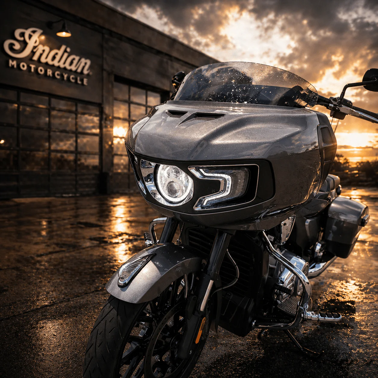 Eagle Lights Generation II Indian® Challenger / Pursuit LED Headlight Kit with Halo Ring - Image 6