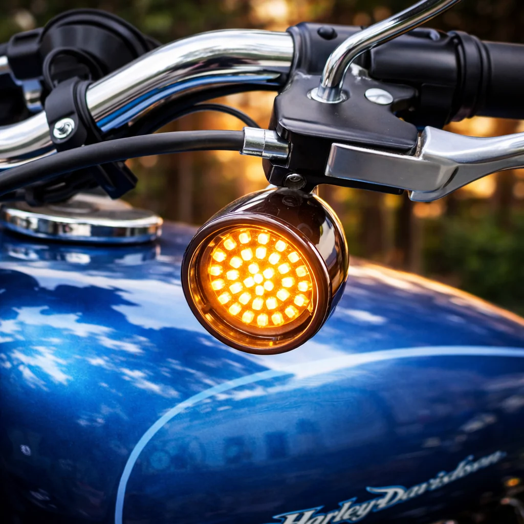 Eagle Lights Midnight Edition 2" Front LED Turn Signals for Harley-Davidson® Motorcycles - Image 7