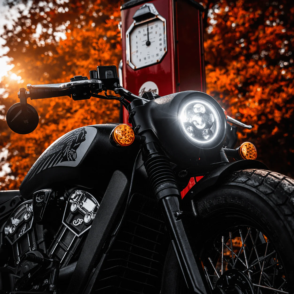 Eagle Lights 5 3/4" LED Headlight Kit with Halo Ring for Harley-Davidson® and Indian® Motorcycles - Generation III / Black - Image 9