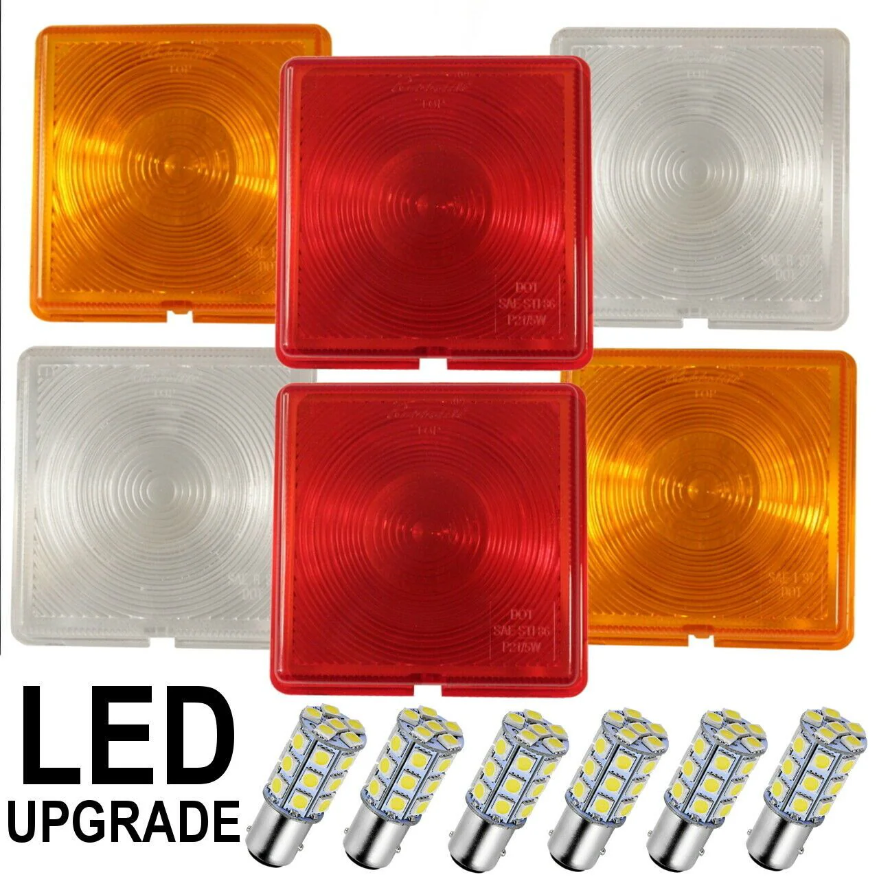 Eagle Lights Genuine Rubbolite 8006, 8007, and 8008 Triple Pack - Includes LED Bulbs