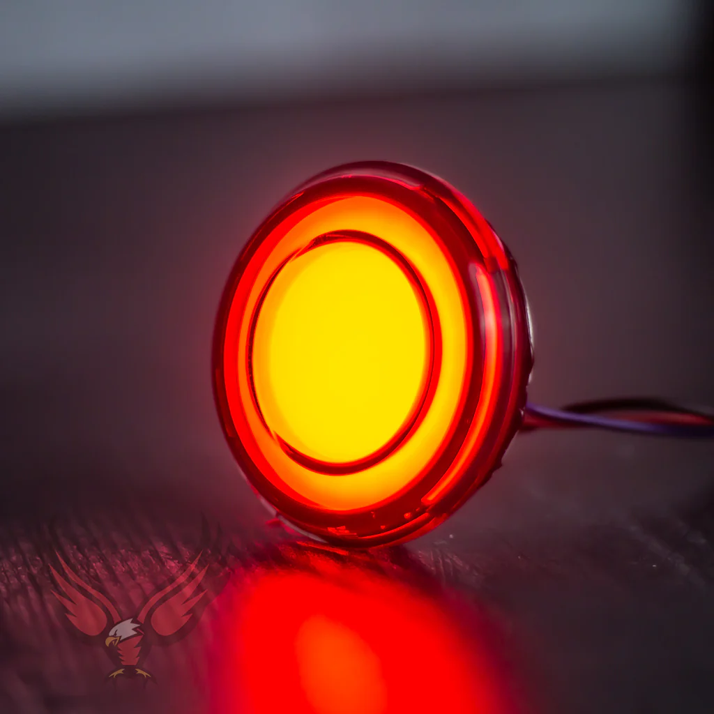 Eagle Lights HALOS 2" Rear LED Turn Signals for Harley-Davidson® Motorcycles - 1157 Base / Red Lens - Image 3