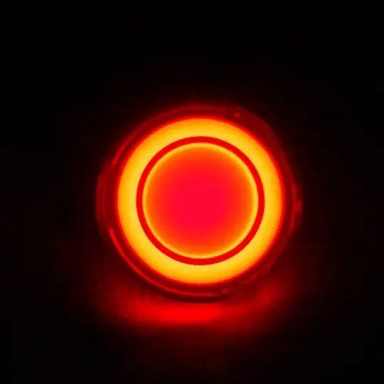 Eagle Lights HALOS 2" Rear LED Turn Signals for Harley-Davidson® Motorcycles - 1157 Base / Red Lens - Image 4