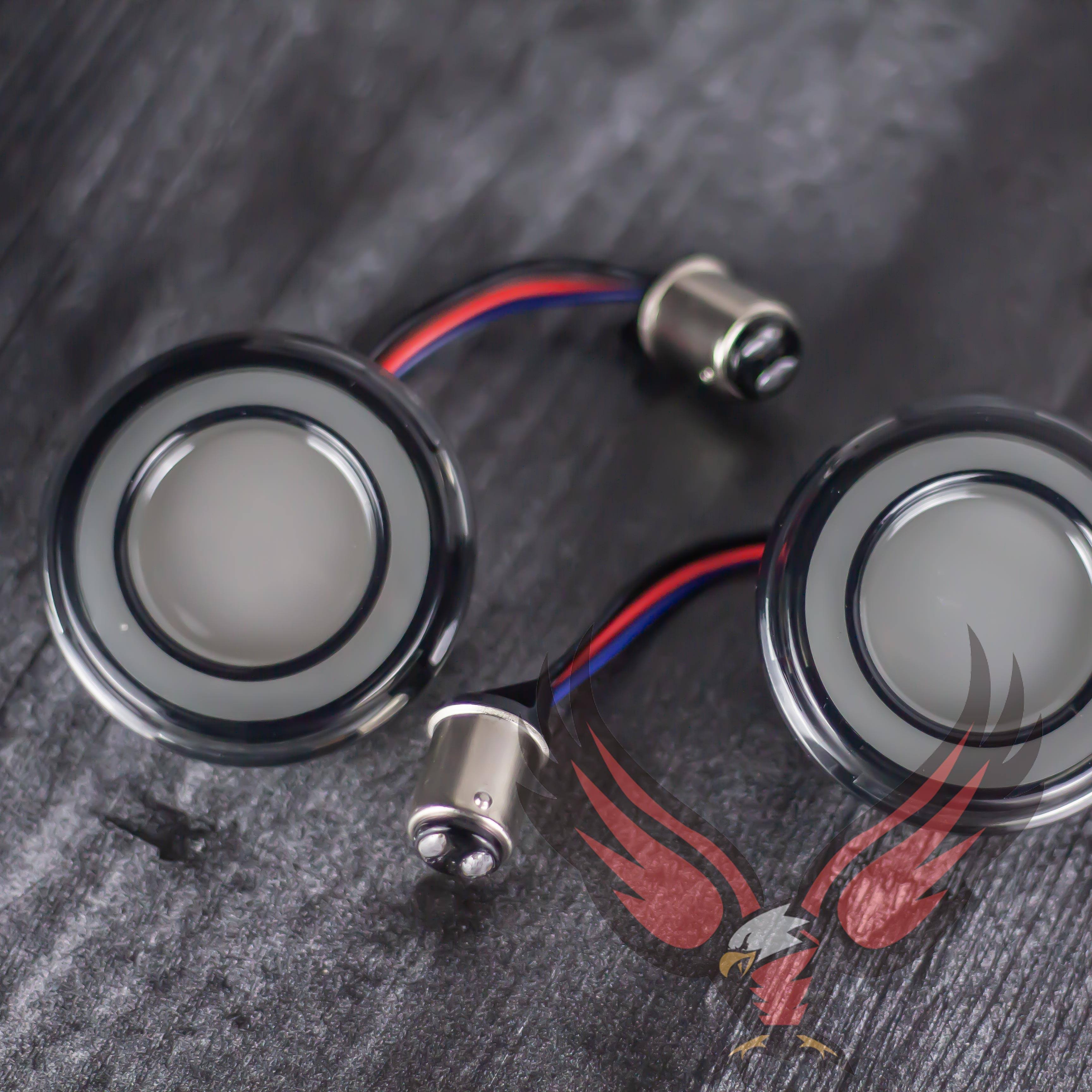 Eagle Lights HALOS 2" Front and Rear LED Turn Signals for Harley-Davidson® Motorcycles - Front (1157) / Rear (1157) - Image 15