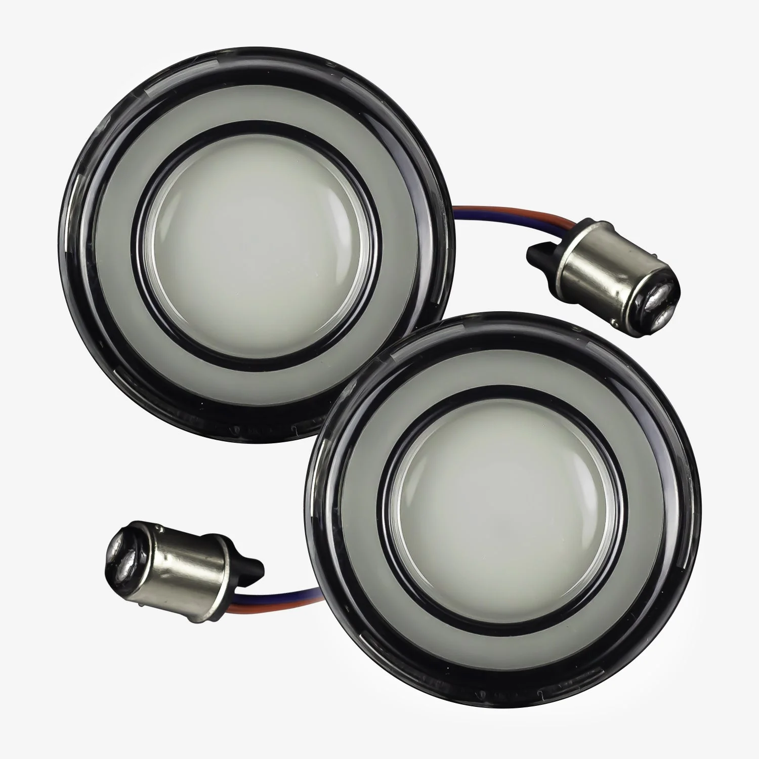 Eagle Lights HALOS 2" Front and Rear LED Turn Signals for Harley-Davidson® Motorcycles - Front (1157) / Rear (1157) - Image 6