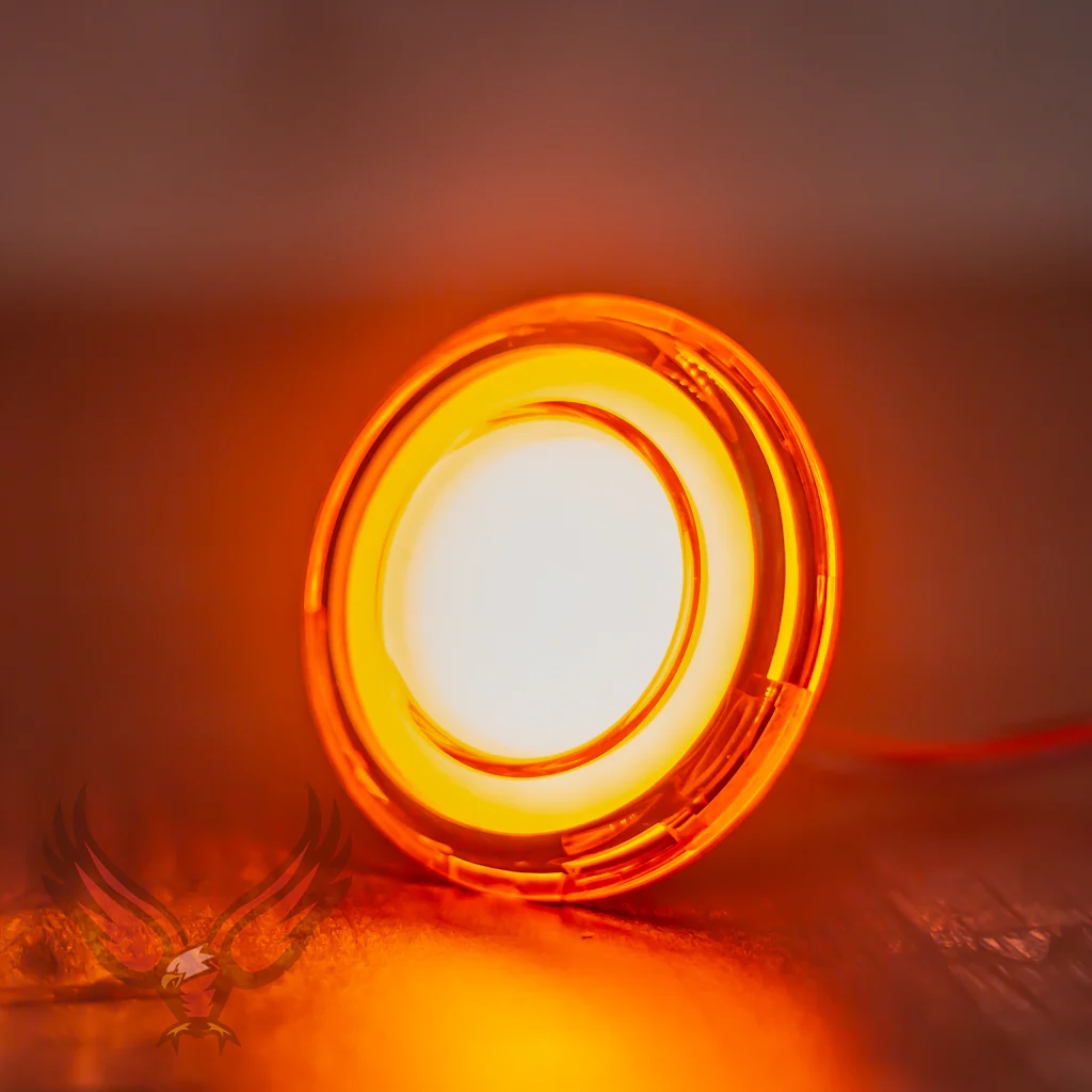 Eagle Lights HALOS 2" Front LED Turn Signals for Harley-Davidson® Motorcycles with Amber Running Light - Image 3