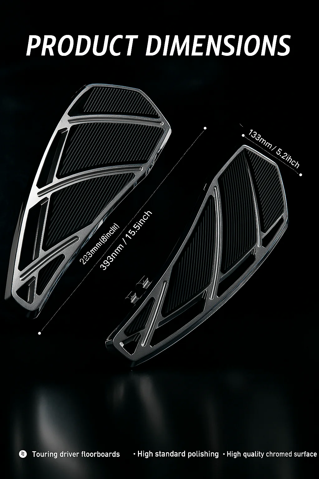 Eagle Lights IRONGRIP Floorboard and Pedal Kit for 2014 - 2025 Harley-Davidson® Touring Models - Image 6