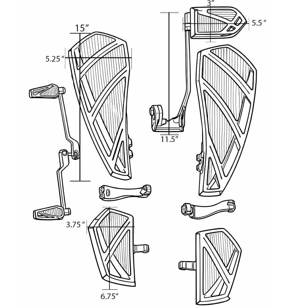 Eagle Lights IRONGRIP Floorboard and Pedal Kit for 2014 - 2025 Harley-Davidson® Touring Models - Image 8