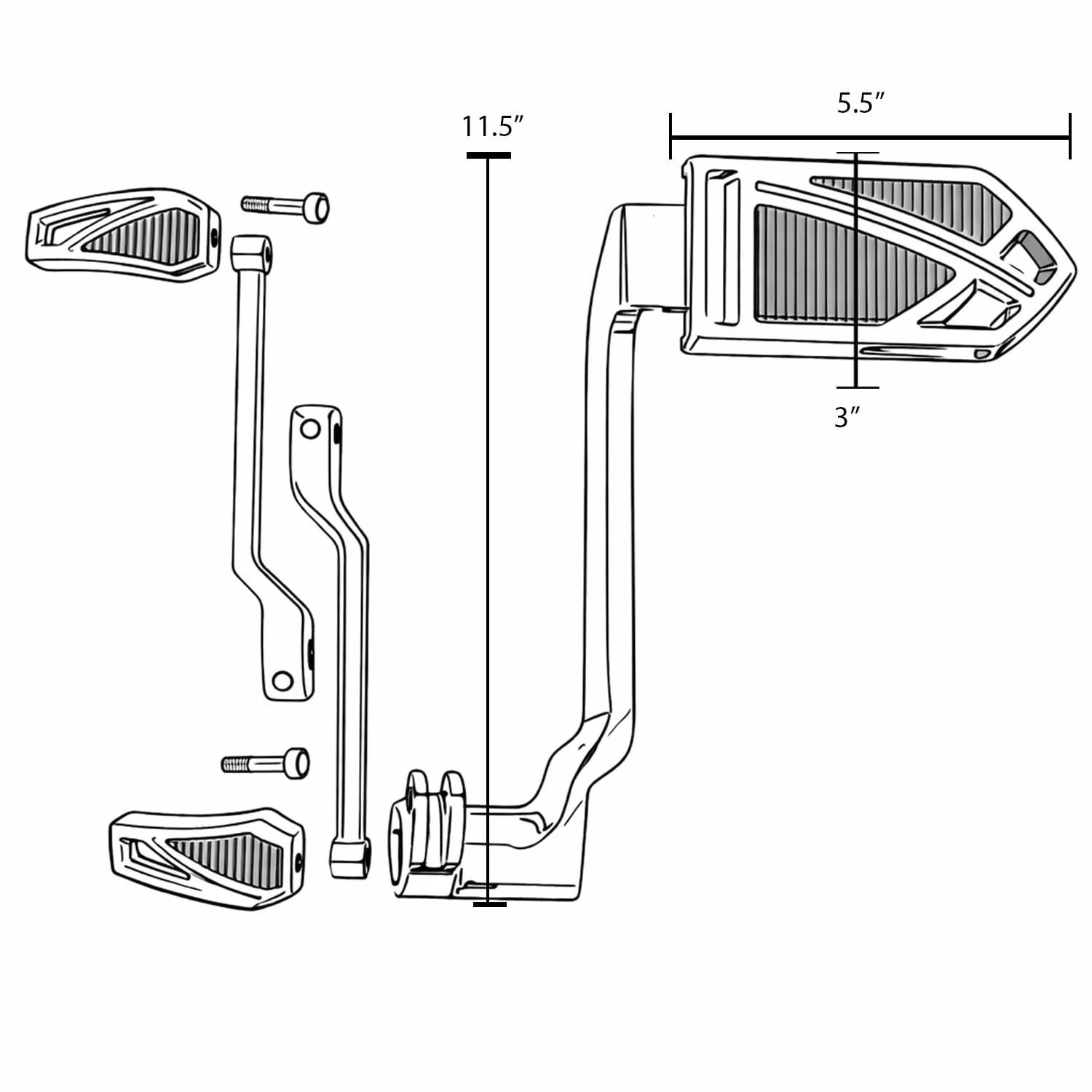 Eagle Lights IRONGRIP Heel Toe Shifter & Brake Pedal Kit for 2014 - 2026 Harley-Davidson® Touring Models - Image 5