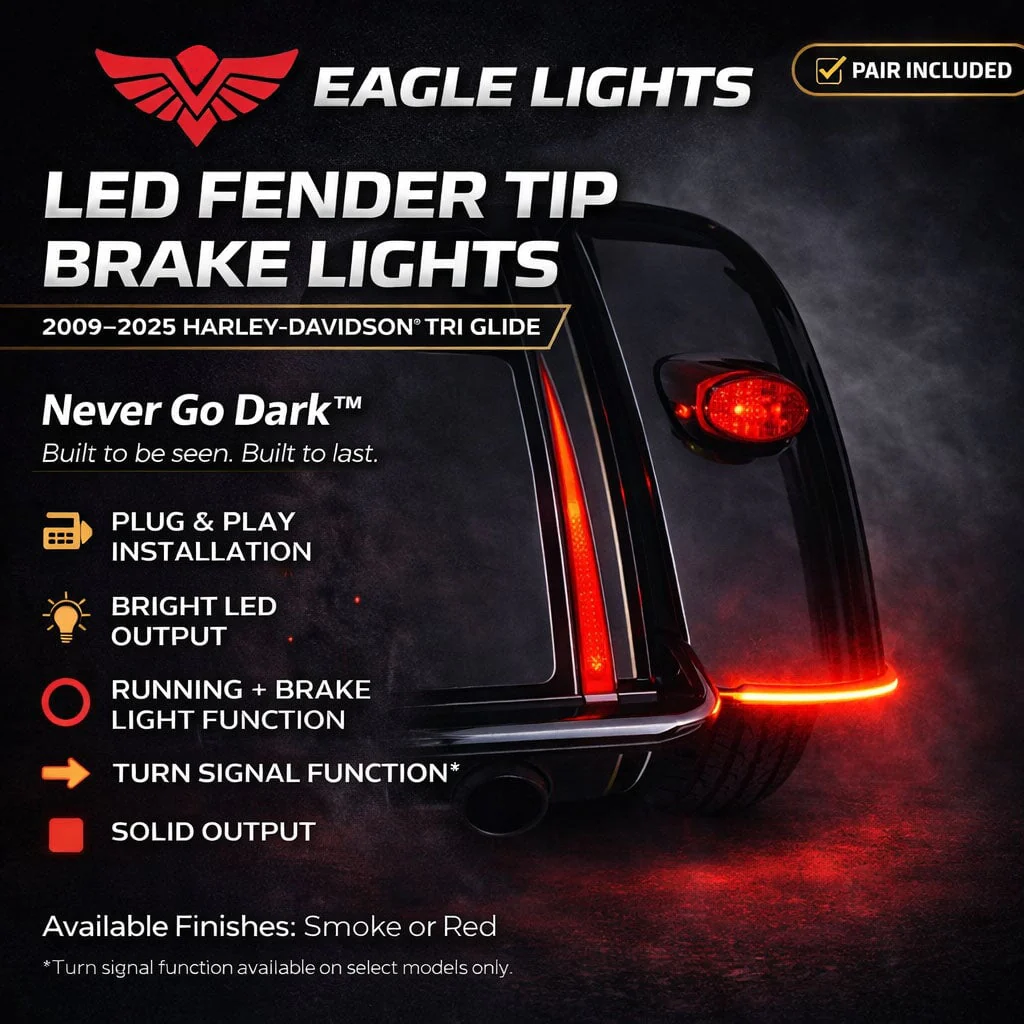 Eagle Lights LED Fender Brake Light for 2009–2025 Harley Davidson® Tri-Glide Models - Image 4