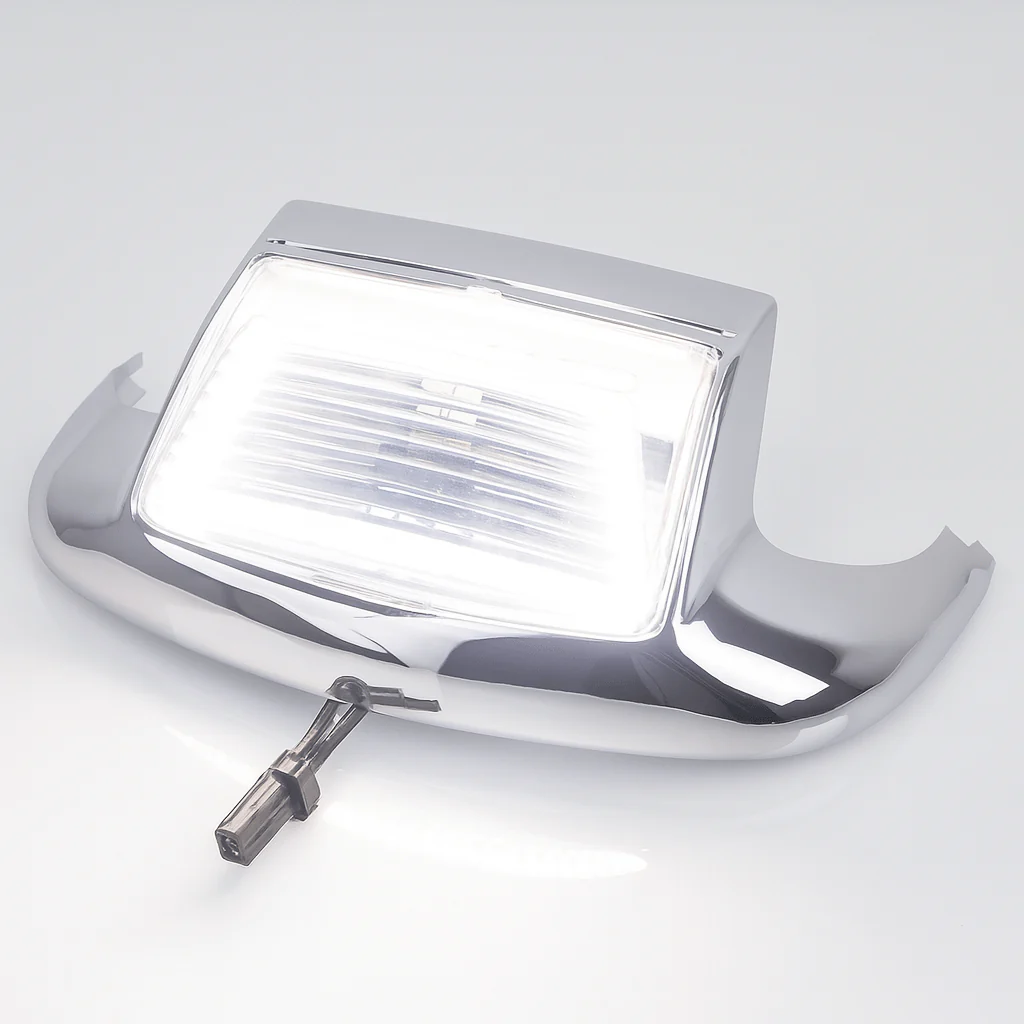 Eagle Lights LED Front Fender Tip Light and Chrome Housing with Smoked Lens for Harley Davidson® Motorcycles - Image 2