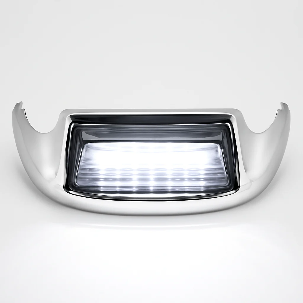 Eagle Lights LED Front Fender Tip Light and Chrome Housing with Smoked Lens for Harley-Davidson® Motorcycles