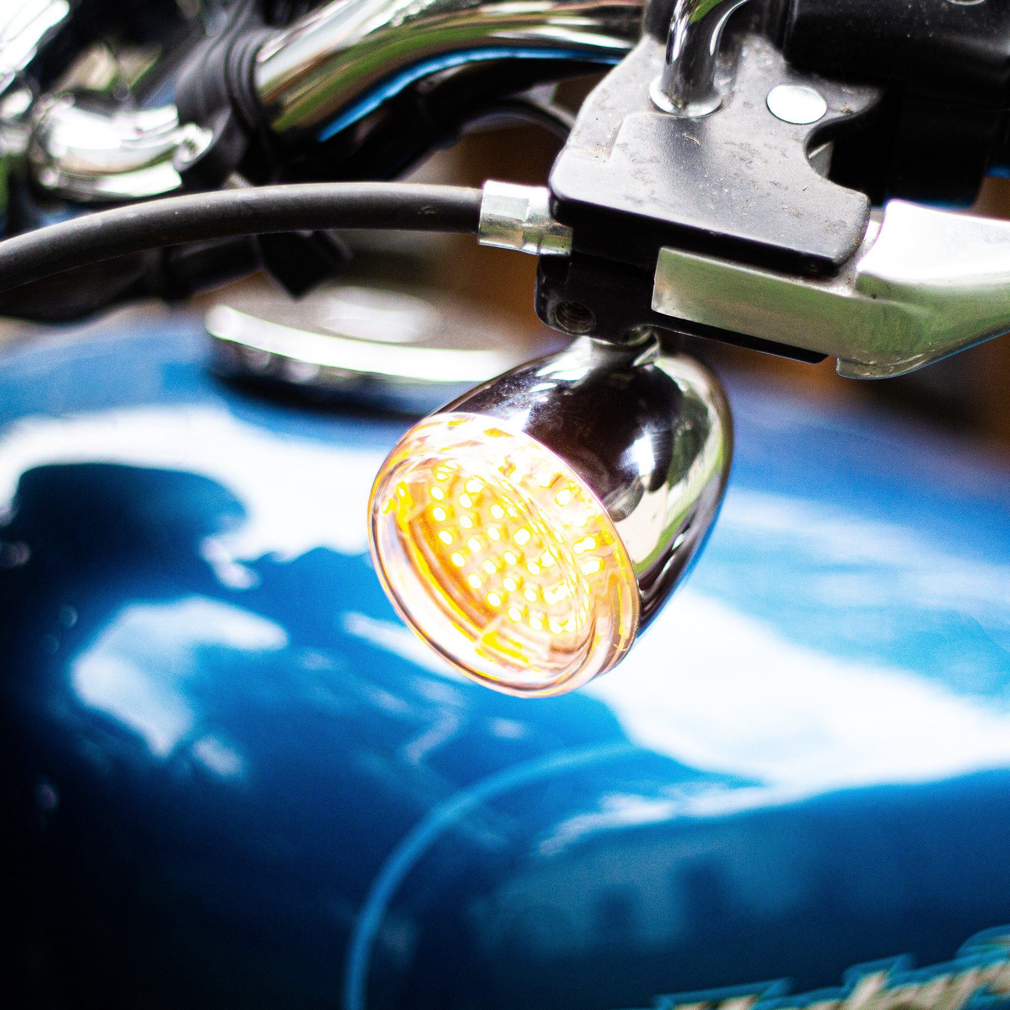 Eagle Lights 2" Generation II Front and Rear LED Turn Signals Kit for Harley-Davidson® Motorcycles - Front 1157 / Rear 1156 / Rear LEDs Amber - Image 13