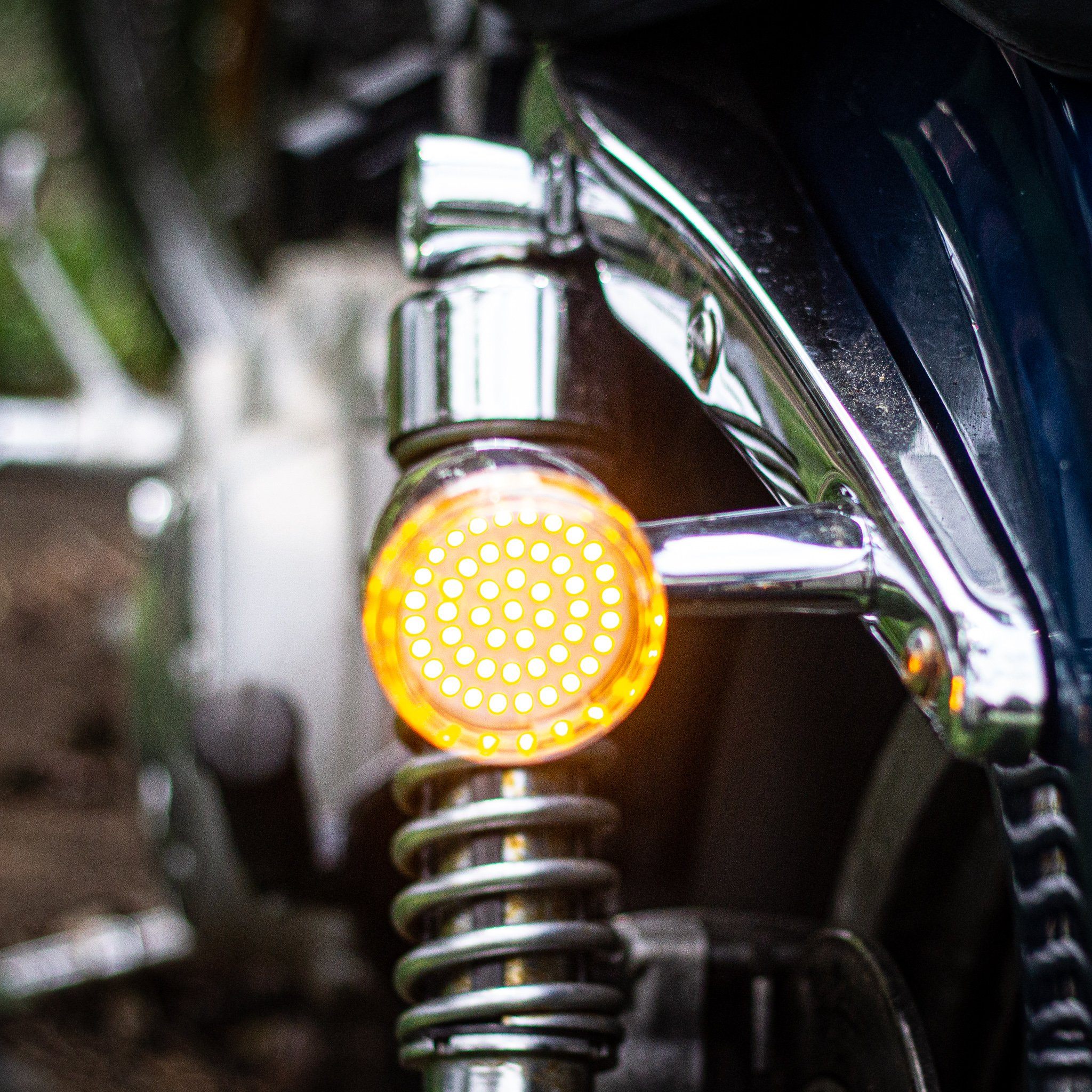 Eagle Lights 2" Generation II Front and Rear LED Turn Signals Kit for Harley-Davidson® Motorcycles - Front 1157 / Rear 1156 / Rear LEDs Amber - Image 15